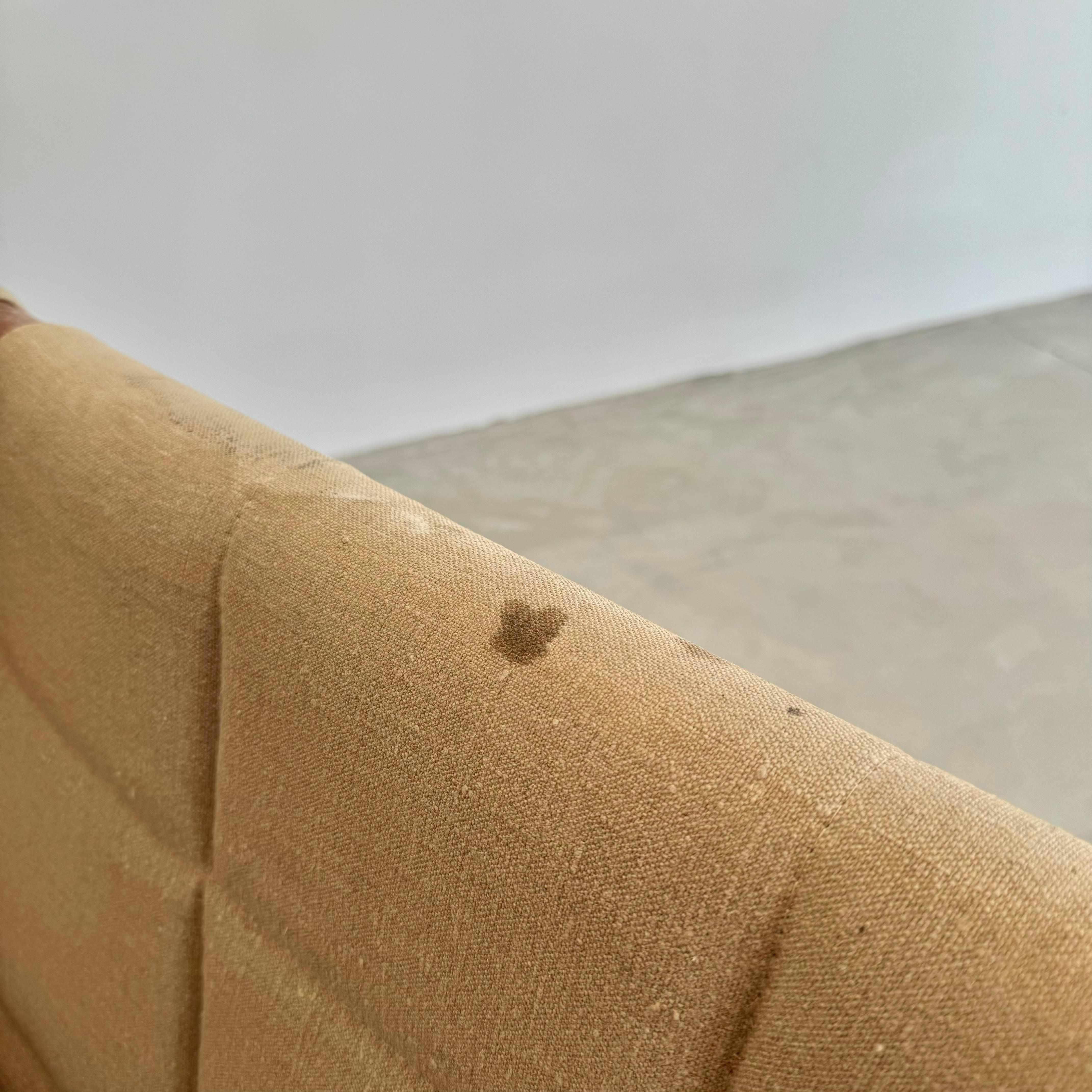 Bamboo and Leather Sofa, 1970s Denmark For Sale 11