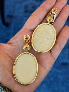 Bamboo and Marquetry Earrings by Silvia Furmanovich