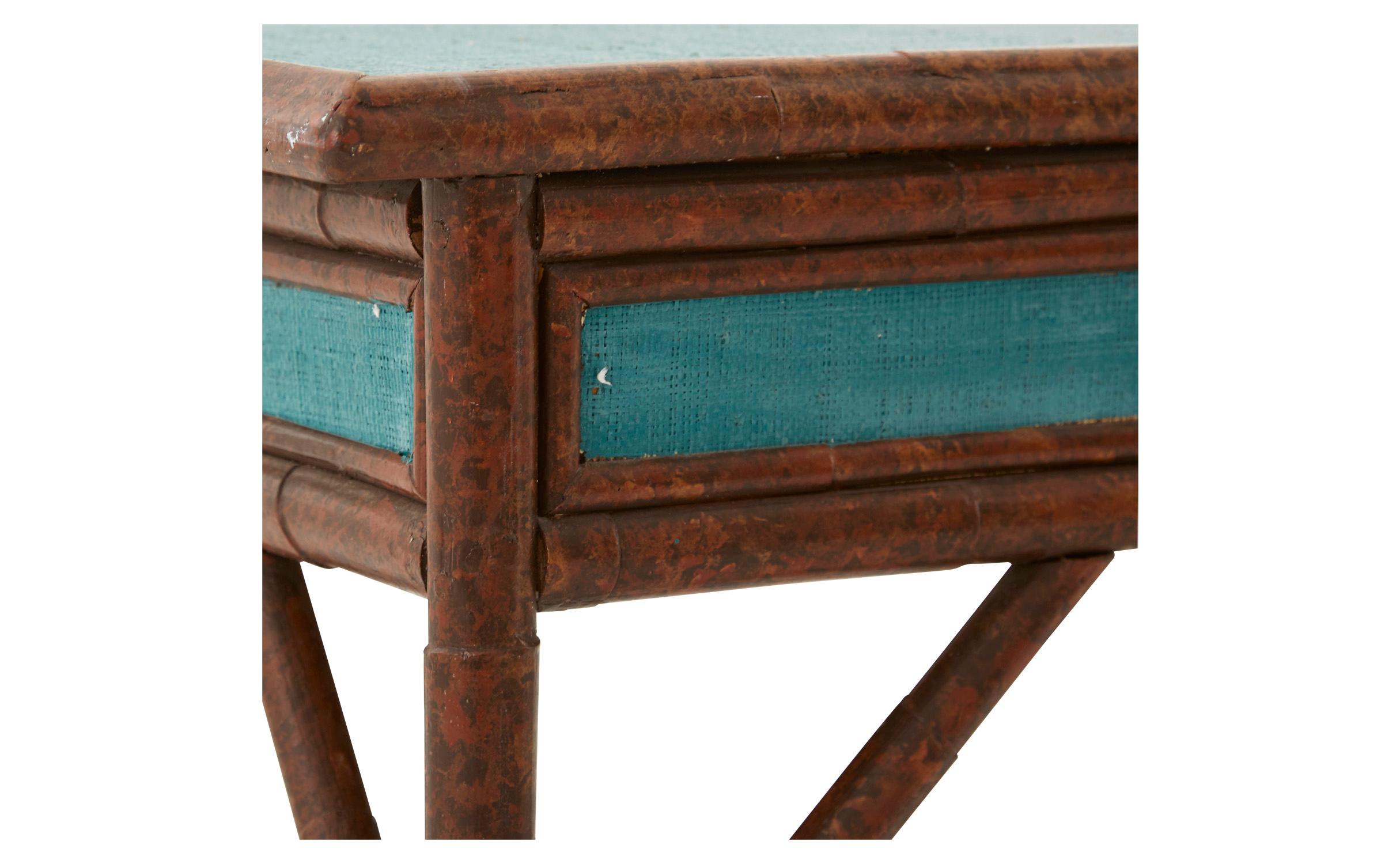 Grasscloth Bamboo and Painted Grass Cloth Desk