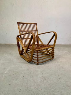 Bamboo and rattan armchair by Paul Frankl, 1960s