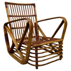 Bamboo and rattan armchair by Paul Frankl, 1960s