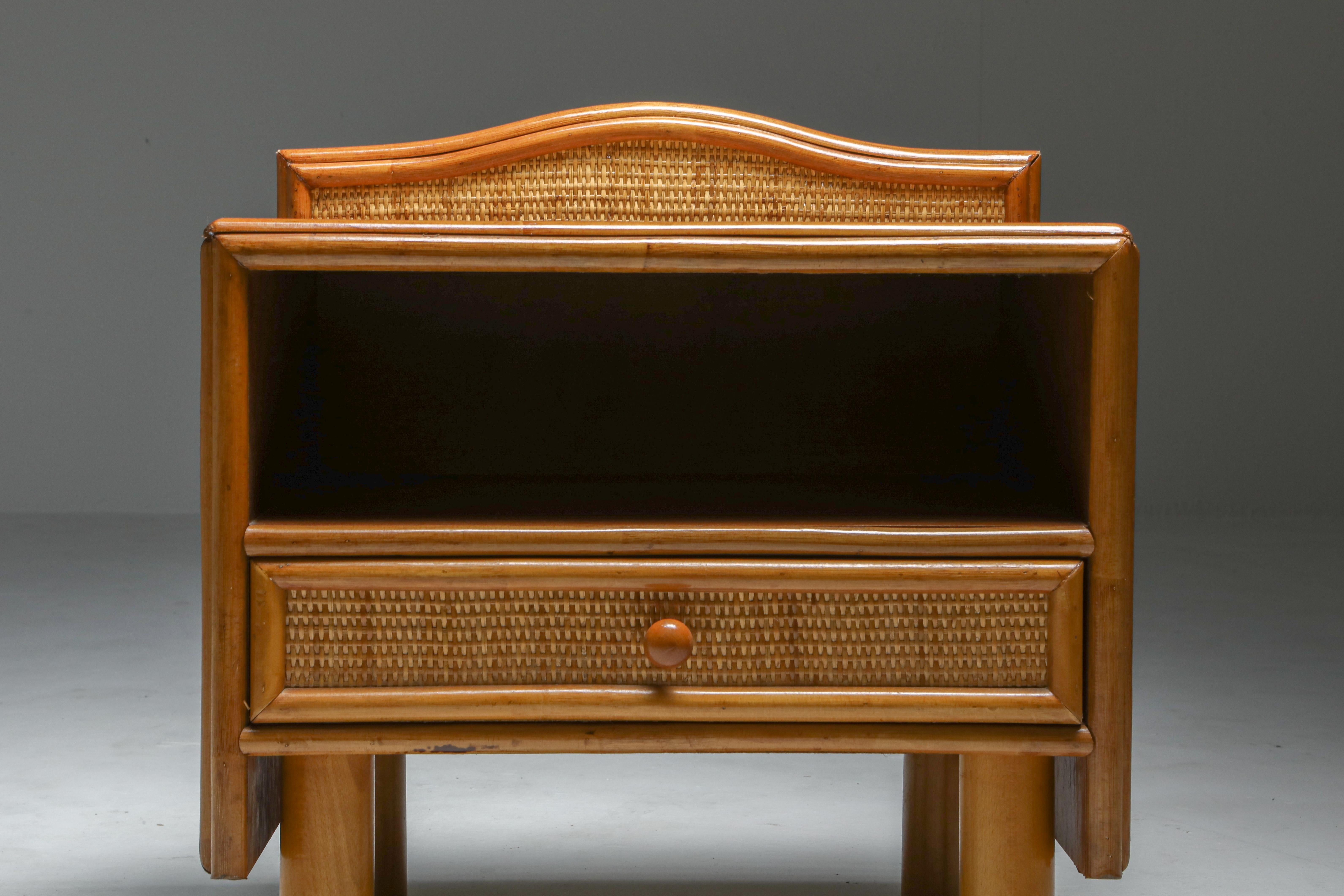 Bamboo and Rattan Bed Side Tables Vivai del Sud 3