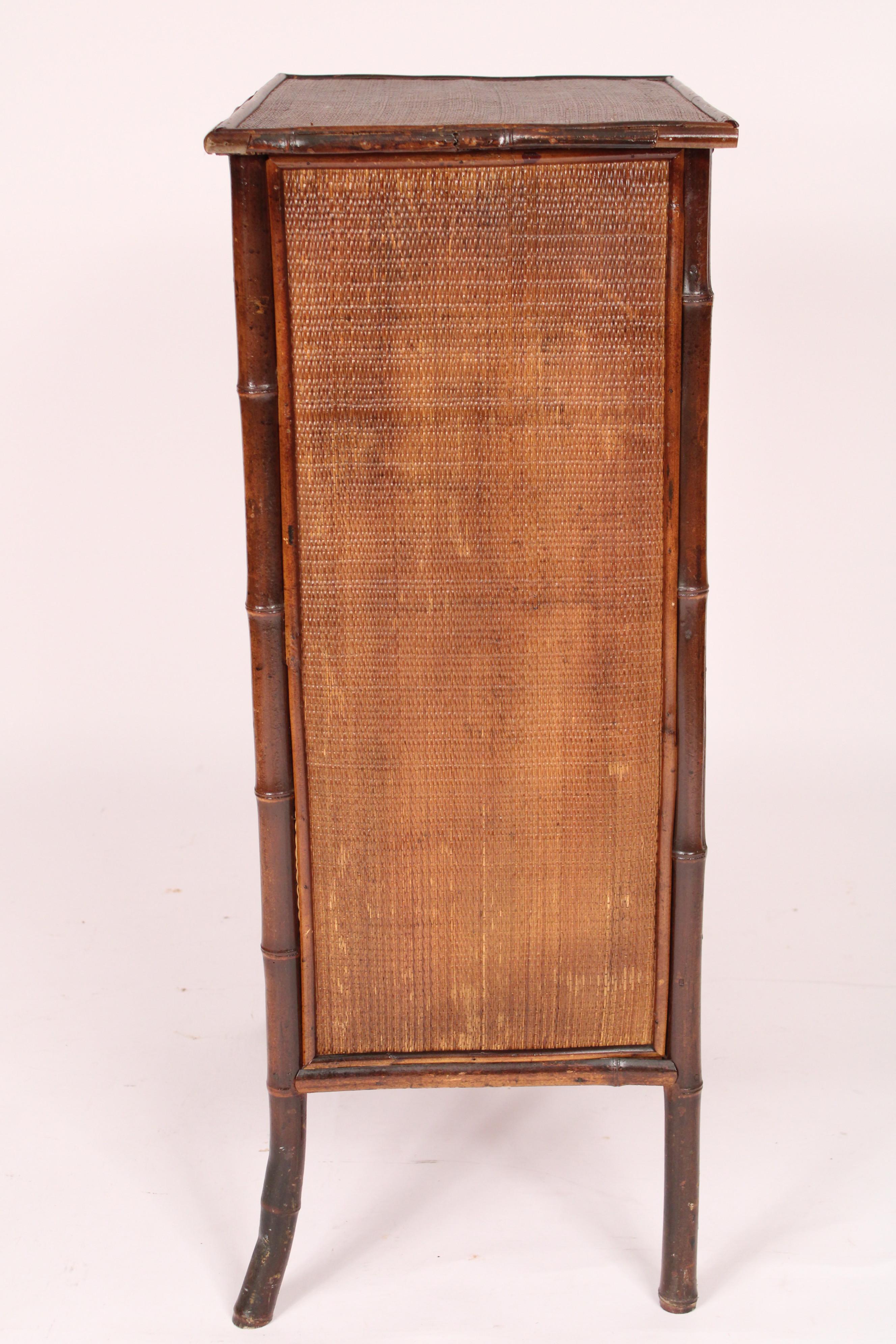 Aesthetic Movement Bamboo and Rattan Cabinet