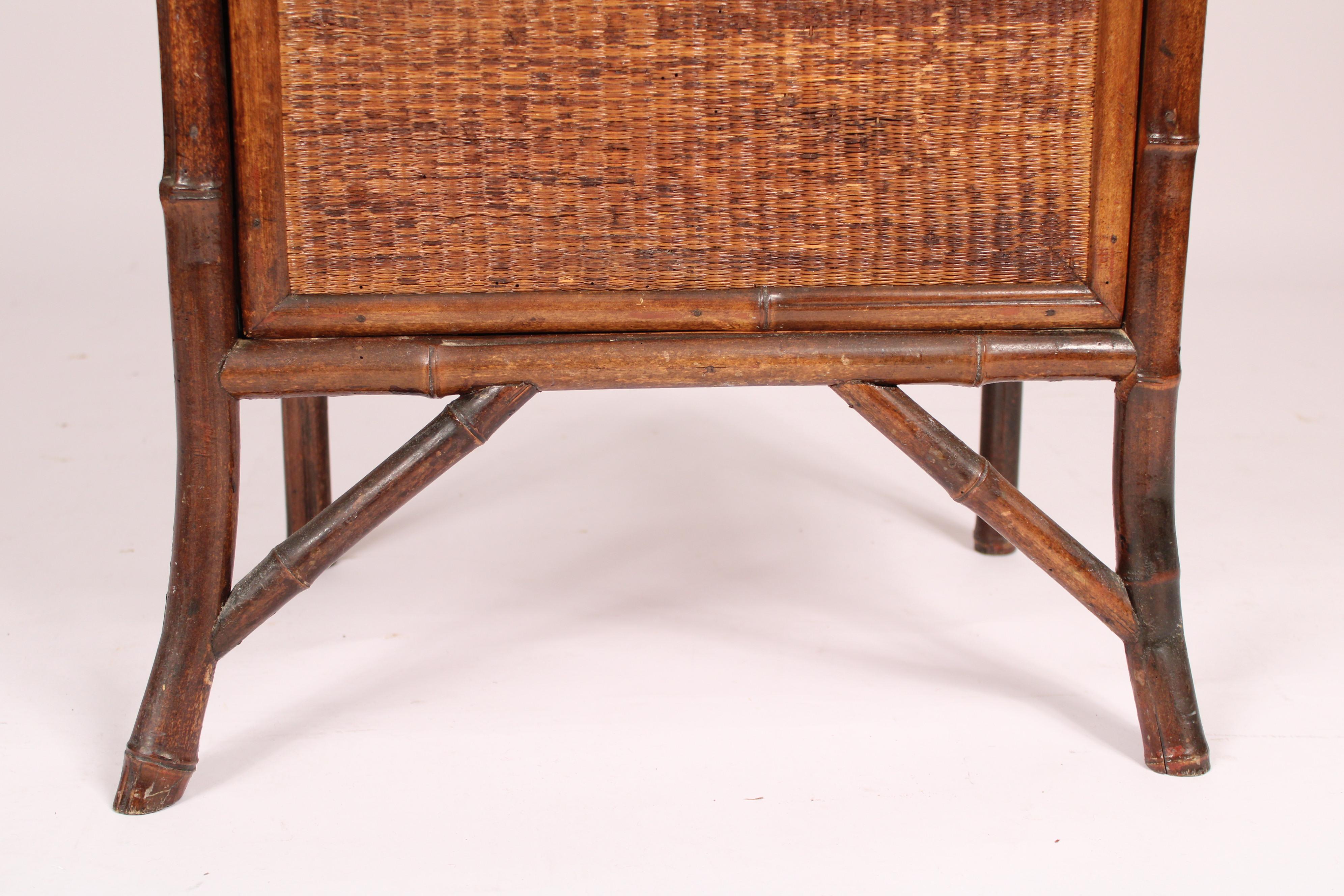Mid-20th Century Bamboo and Rattan Cabinet