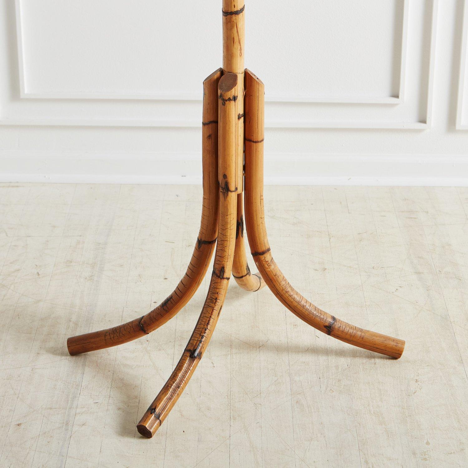 Bamboo and Rattan Coat Rack in the Style of Franco Albini, France, 1970s In Good Condition In Chicago, IL