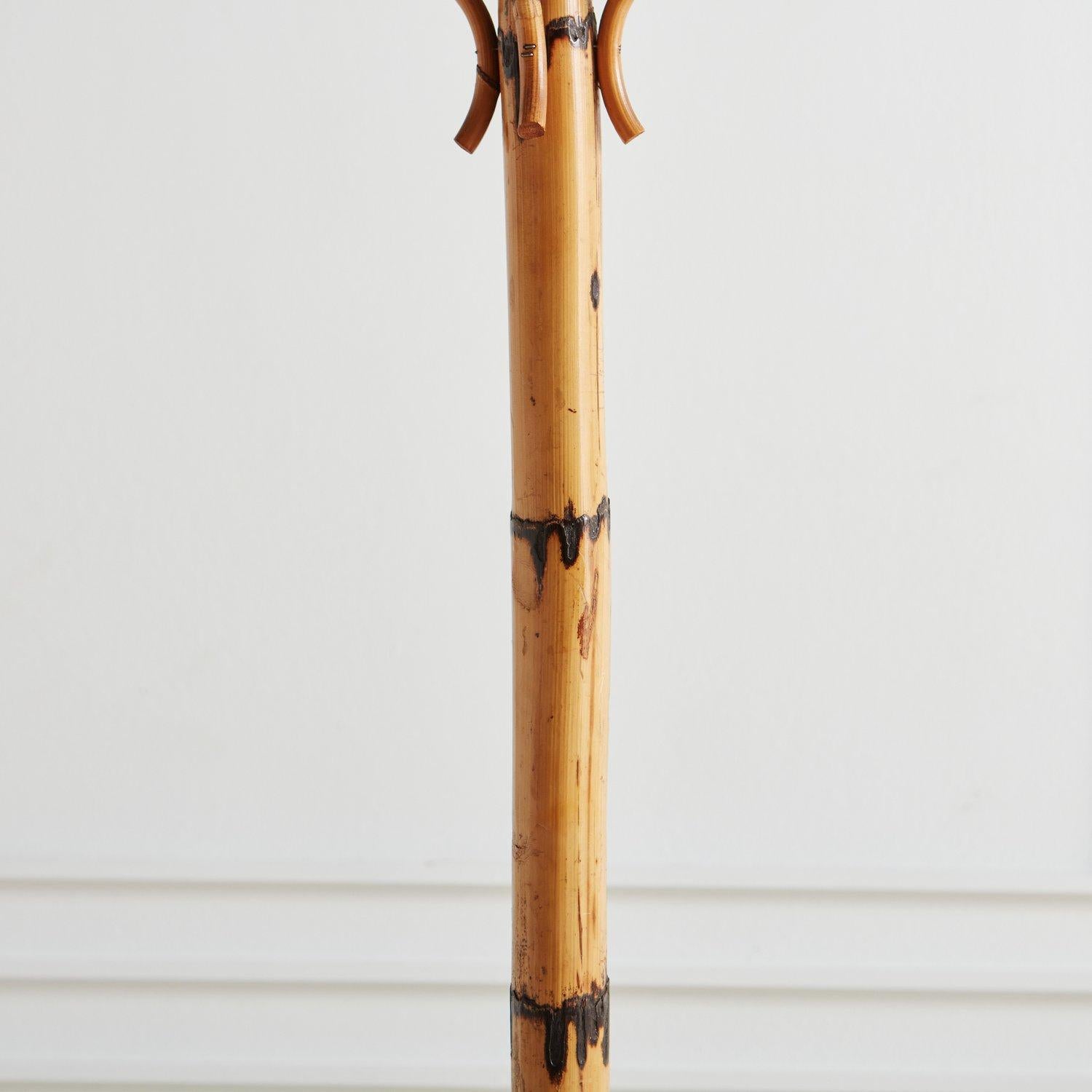 Bamboo and Rattan Coat Rack in the Style of Franco Albini, France, 1970s 4