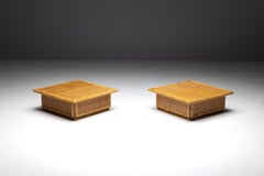 Bamboo and Rattan Coffee Table by Dal Vera, Italy, 1960s