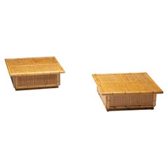Bamboo and Rattan Coffee Table by Dal Vera, Italy, 1960s