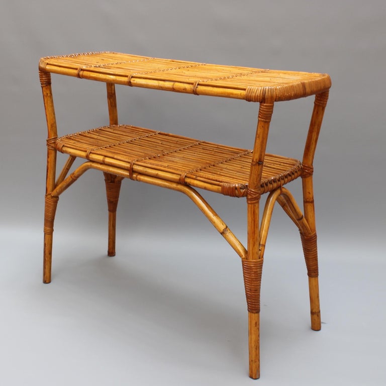 Bamboo And Rattan Console Table Circa 1960s At 1stdibs Mid Century Modern Bamboo And Rattan Console Table Circa 1960s For