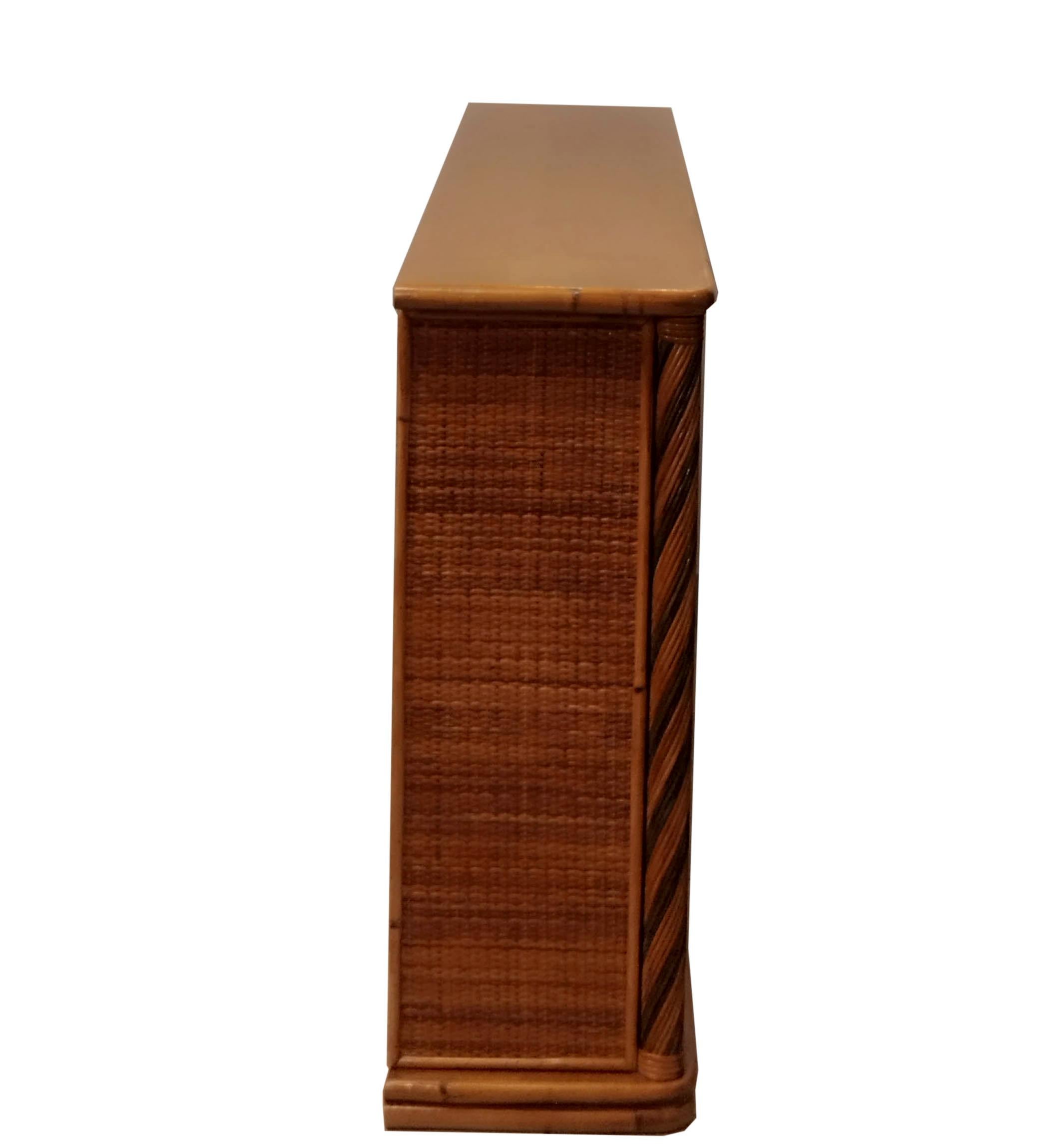 Anrichte aus Bambus und Rattan, Italien 1960er Jahre (Mitte des 20. Jahrhunderts) im Angebot