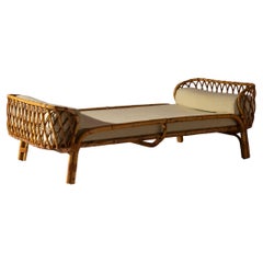 Bamboo and Rattan Daybed by Fratelli Castano, Italy, 1960s