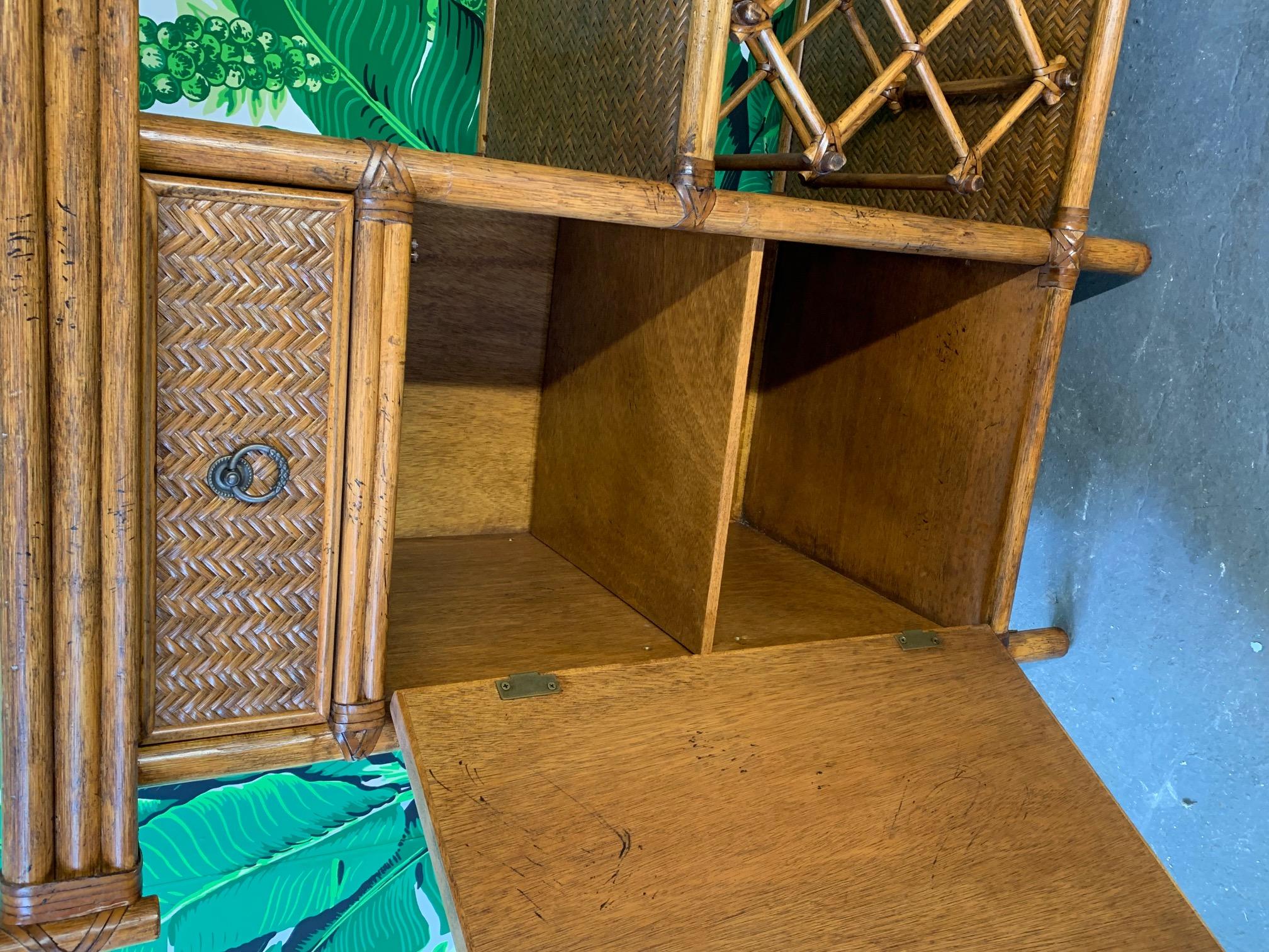 Late 20th Century Bamboo and Rattan Dry Bar