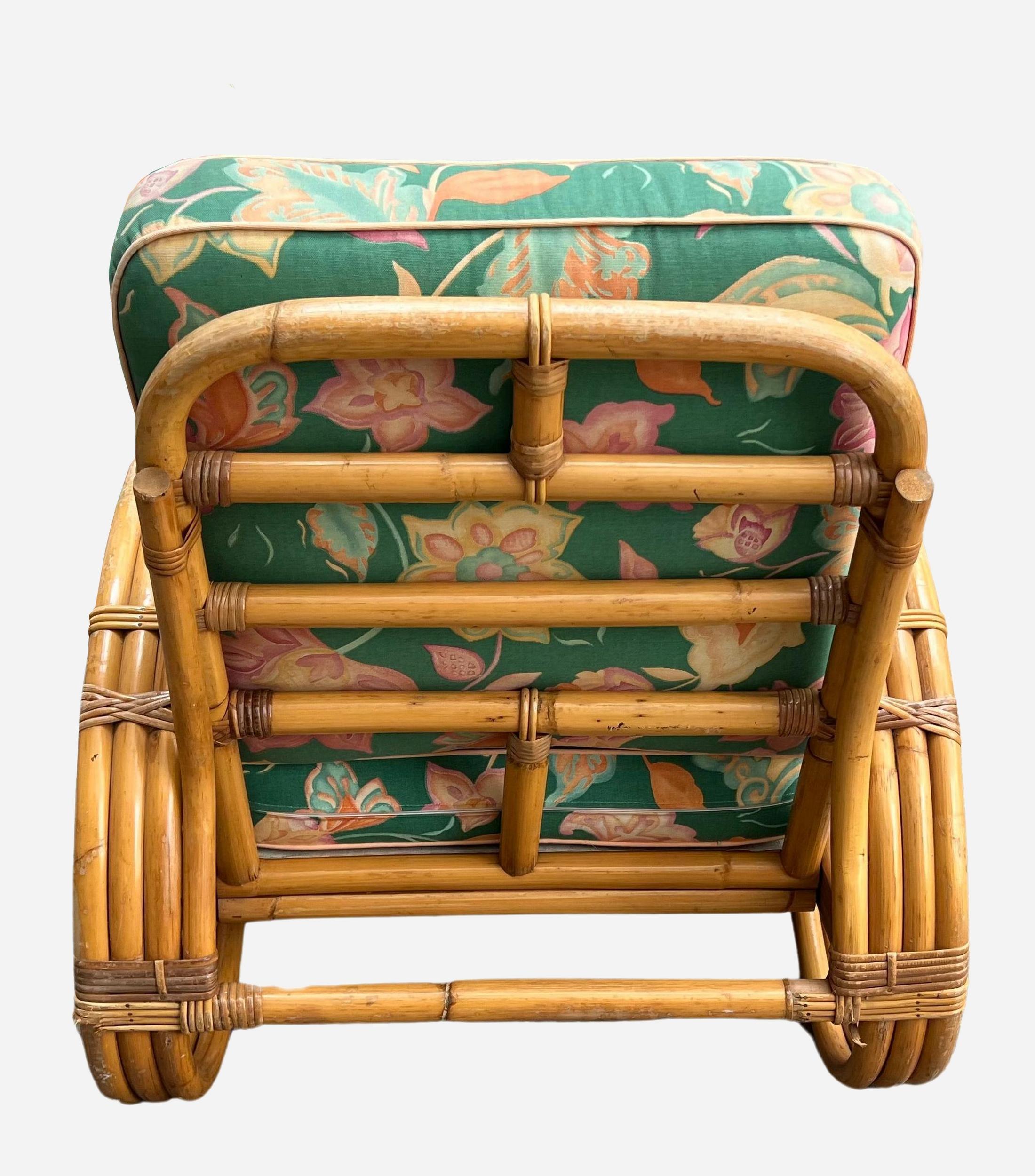 Bamboo and rattan living room furniture, France, 1960 / 1970 For Sale 4