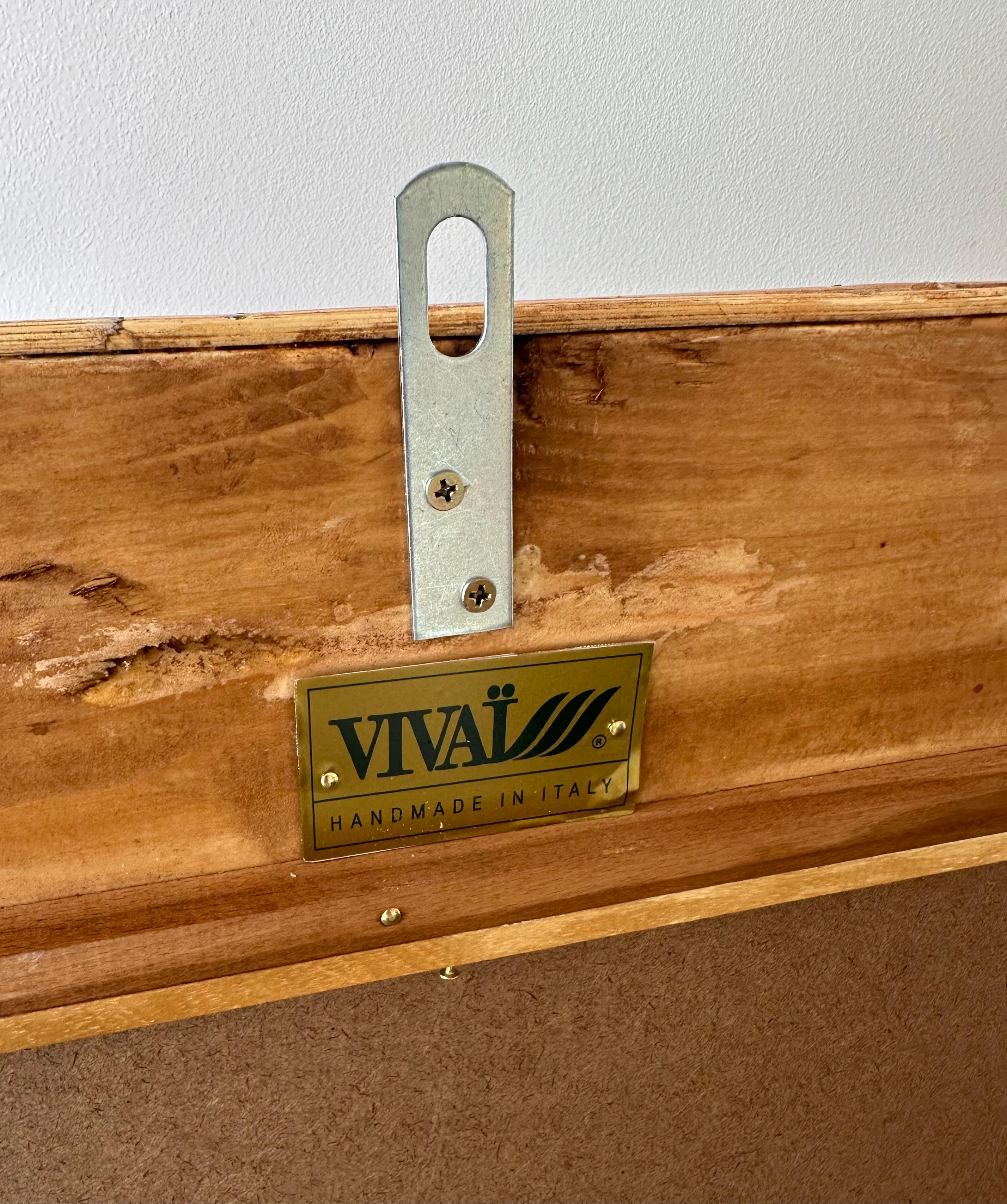 Bamboo and Rattan Mirror by Vivai Del Sud. Italy, 1970s en vente 6