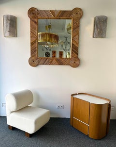 Miroir en bambou et rotin par Vivai del Sud. Italie, 1970