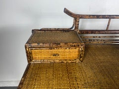 Bamboo and Rattan Pagoda Style Writing Desk, , for Bloomingdales