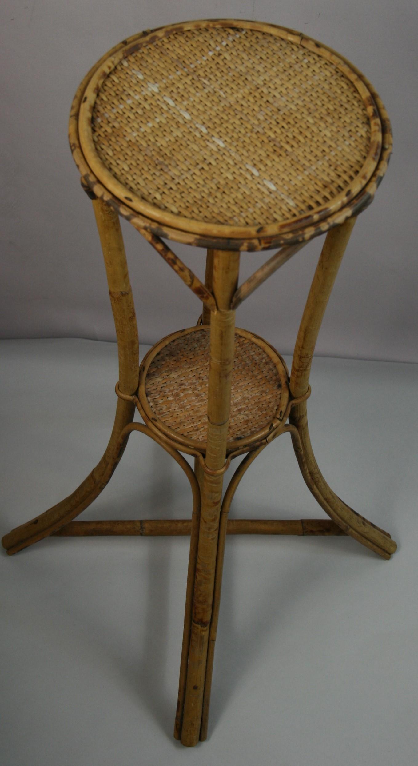 Bamboo and Rattan Plant Stand /Pedestal 4