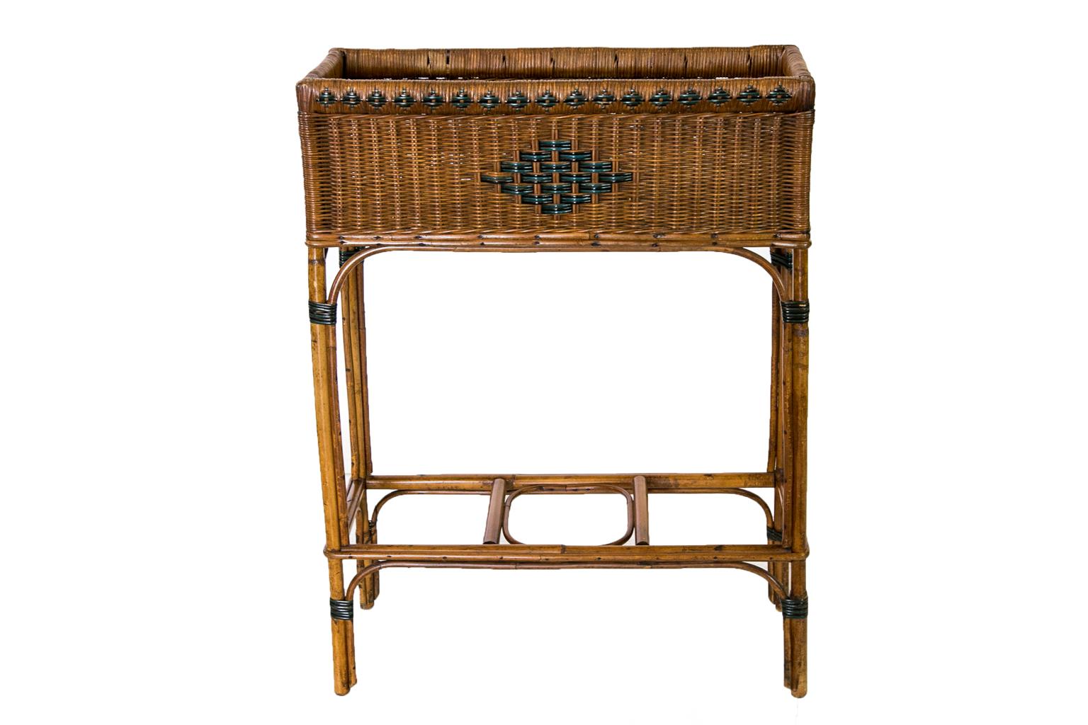 Bamboo and Rattan Planter 1