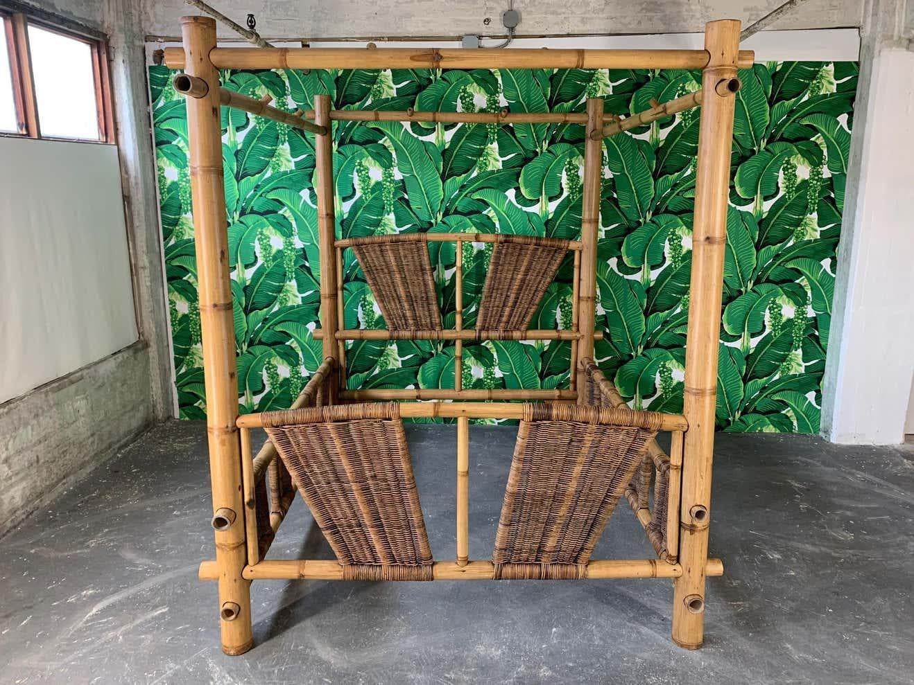 bamboo rattan bed frame