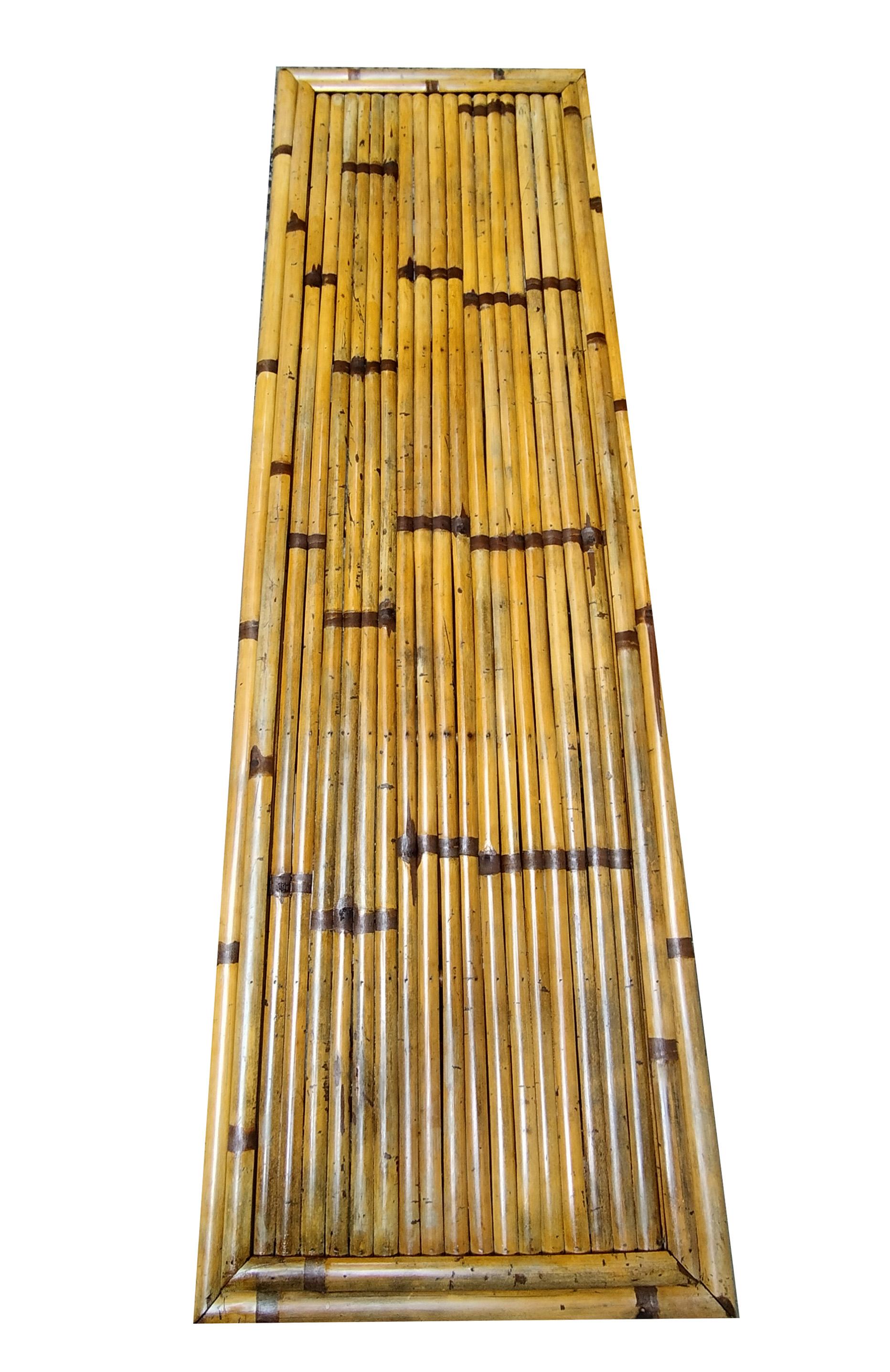 Rechteckige Konsole aus Bambus und Rattan, Italien, 1970er Jahre (Ende des 20. Jahrhunderts)