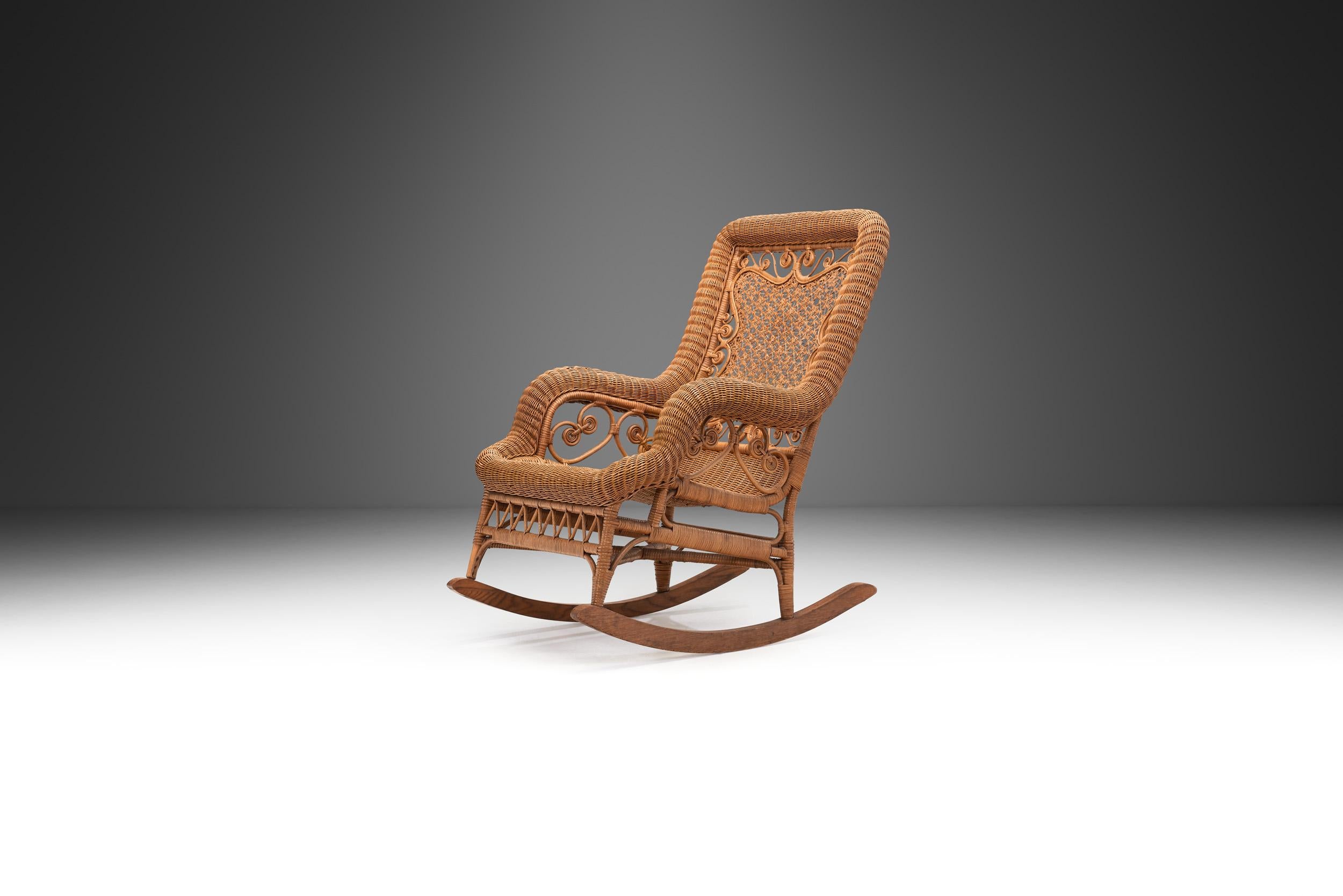 This lovely piece from the 20th century is crafted from the organic materials rattan and bamboo, and embodies a harmonious blend of natural beauty, craftsmanship, and functional elegance, making it a perfect accent piece for both modern and classic