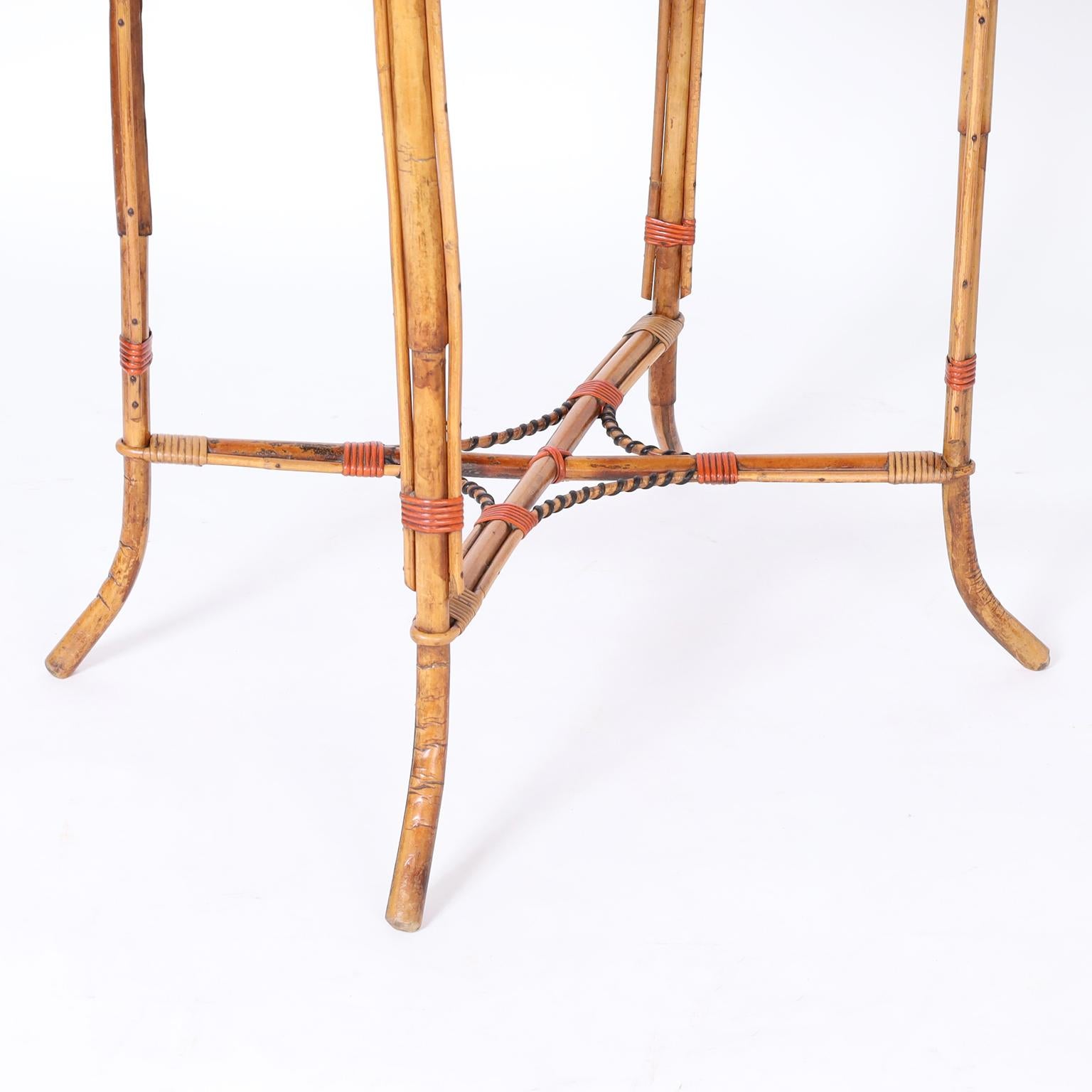 Bamboo and Rattan Serving Stand or Bar 2