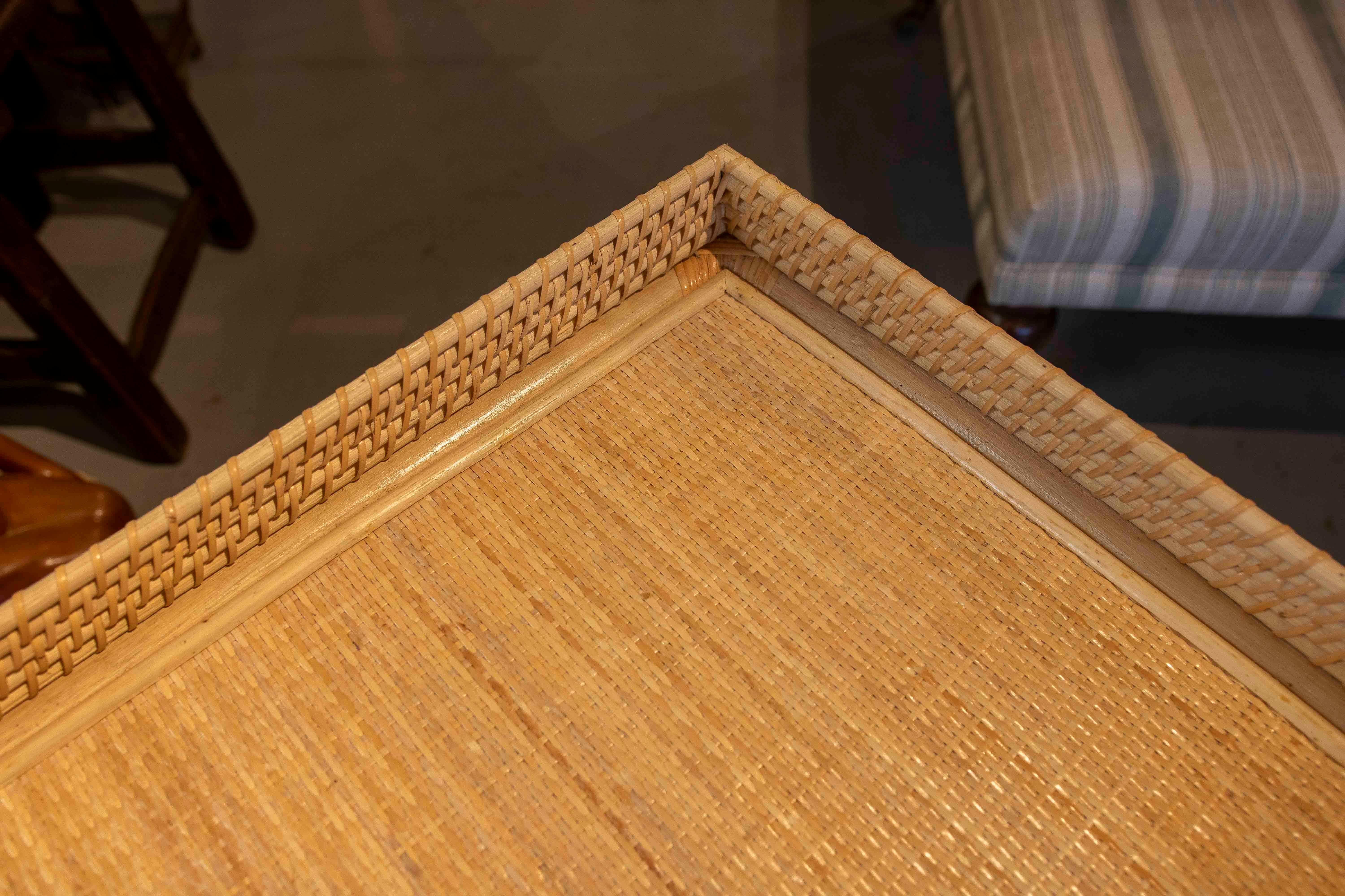 Bamboo and Rattan Side Table or Bedside Table with Two Ballads For Sale 10