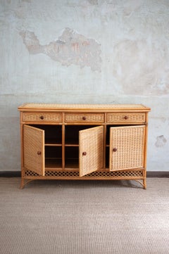 Credenza in bambù e rattan – Anni ’70