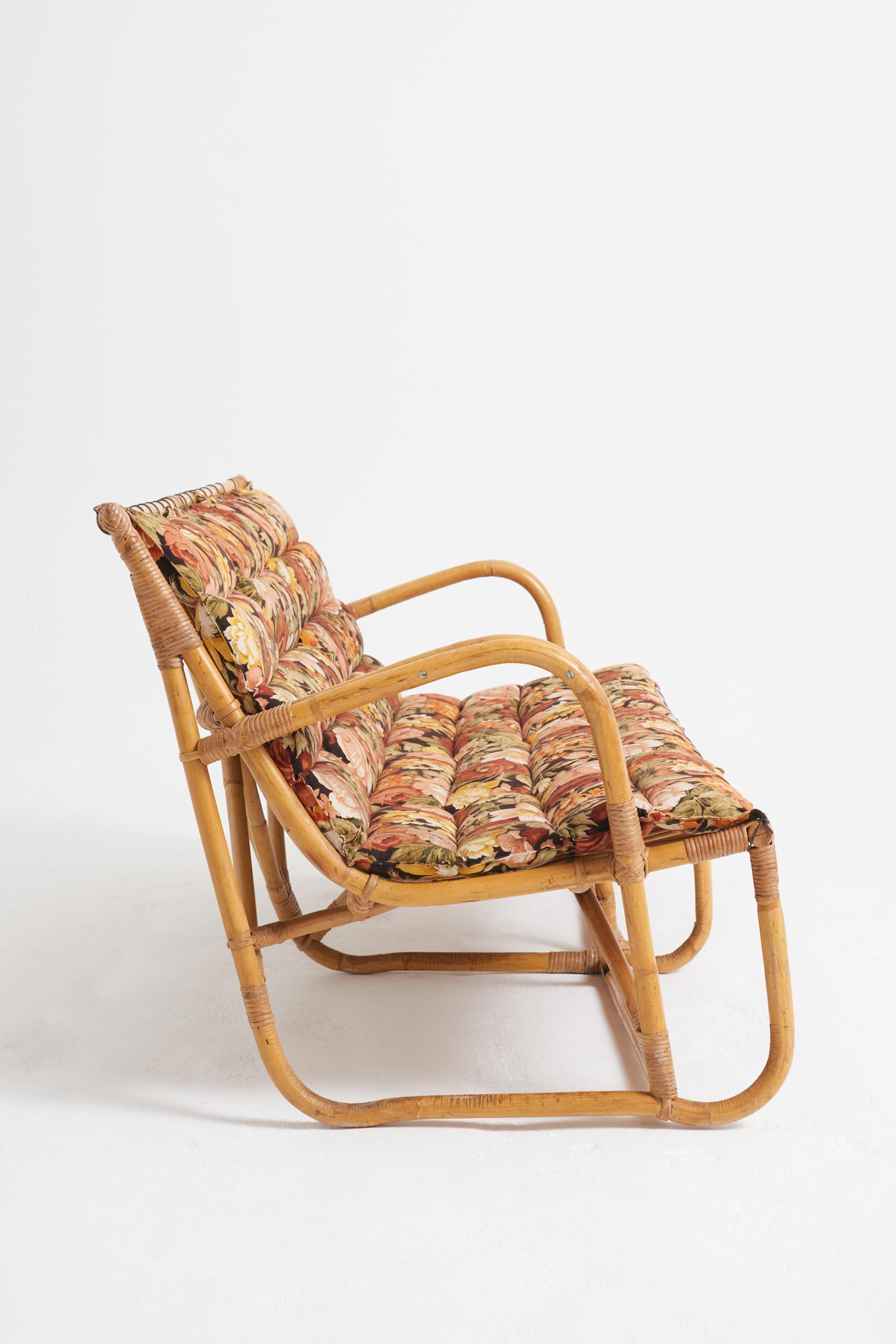 Francese Divano in bambù e rattan in vendita