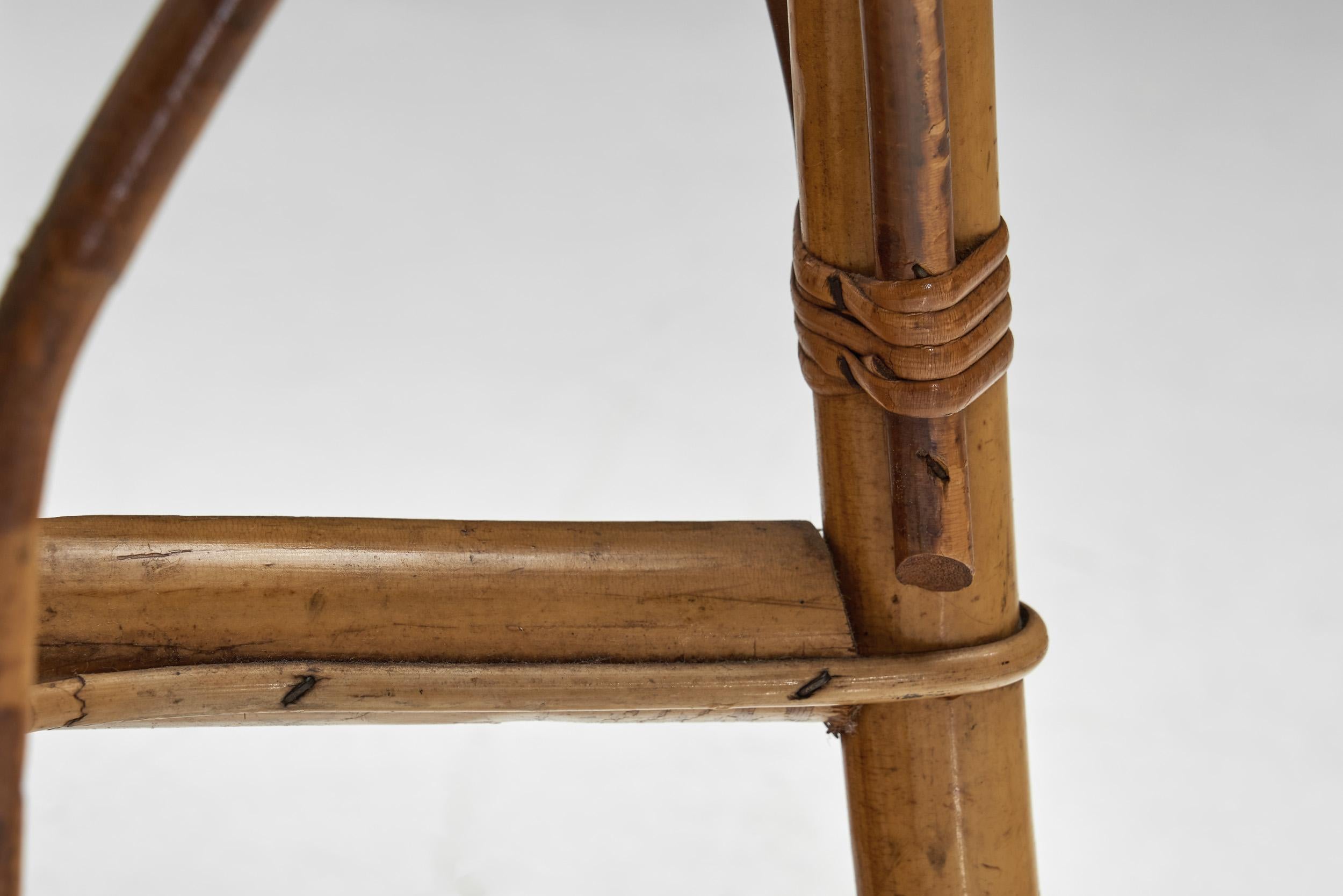 Hocker aus Bambus und Rattan von Franco Albini (Attr.), Italien 1960er Jahre im Angebot 8