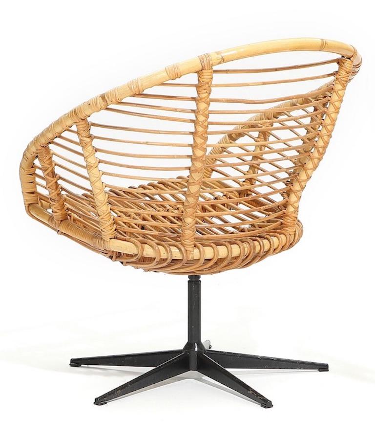bamboo swivel chair