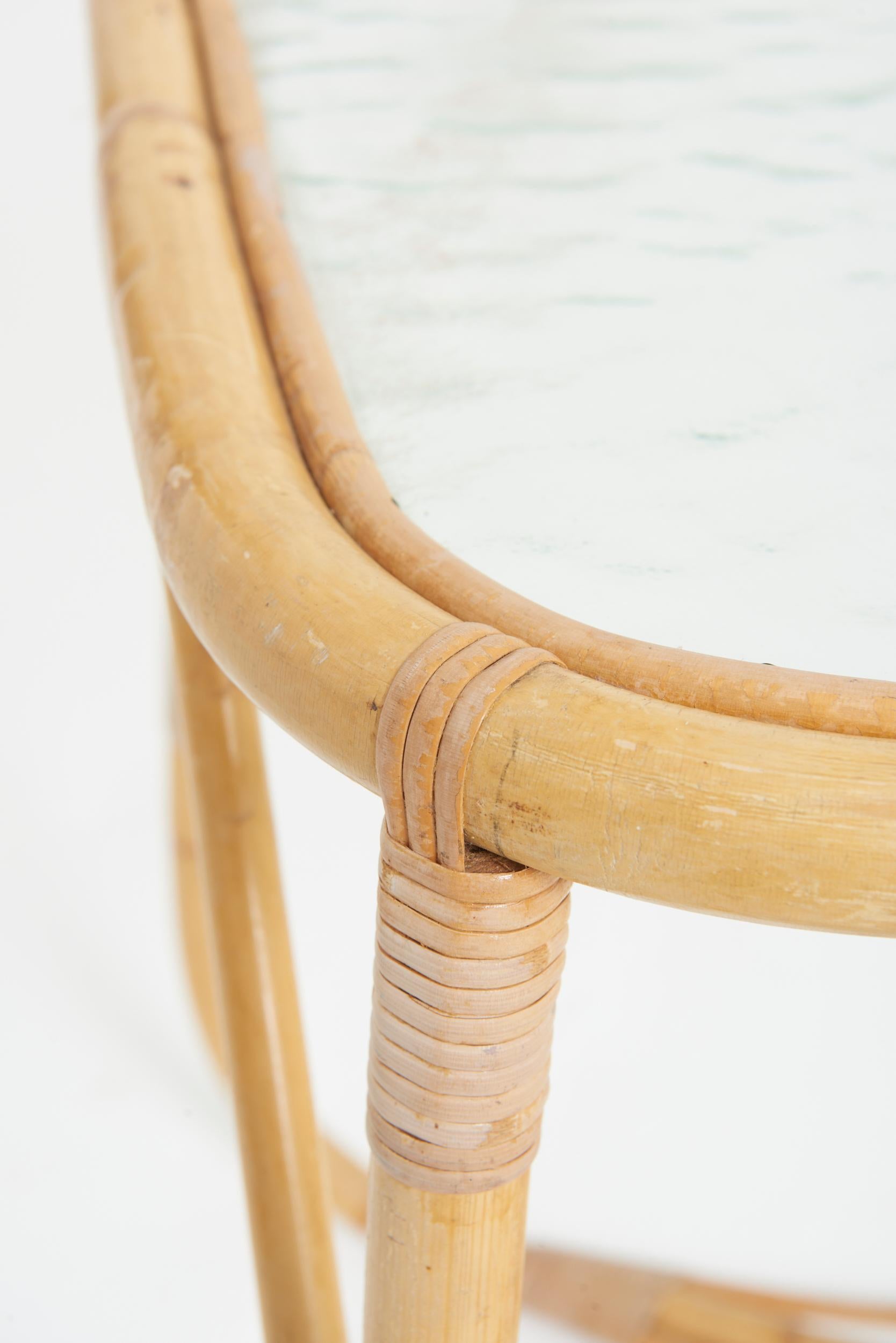 Table bambou et rotin Bon état - En vente à London, GB