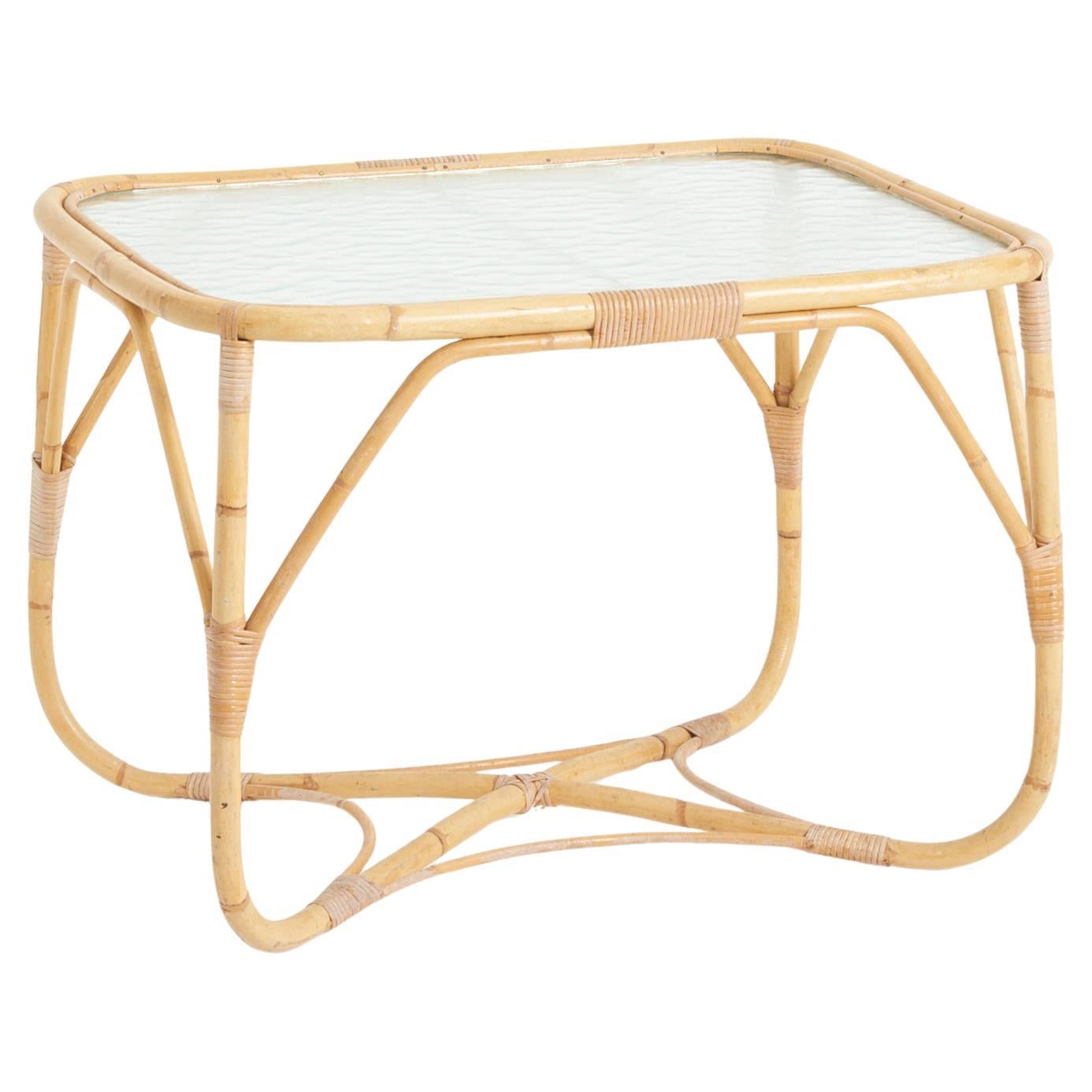 Table bambou et rotin en vente