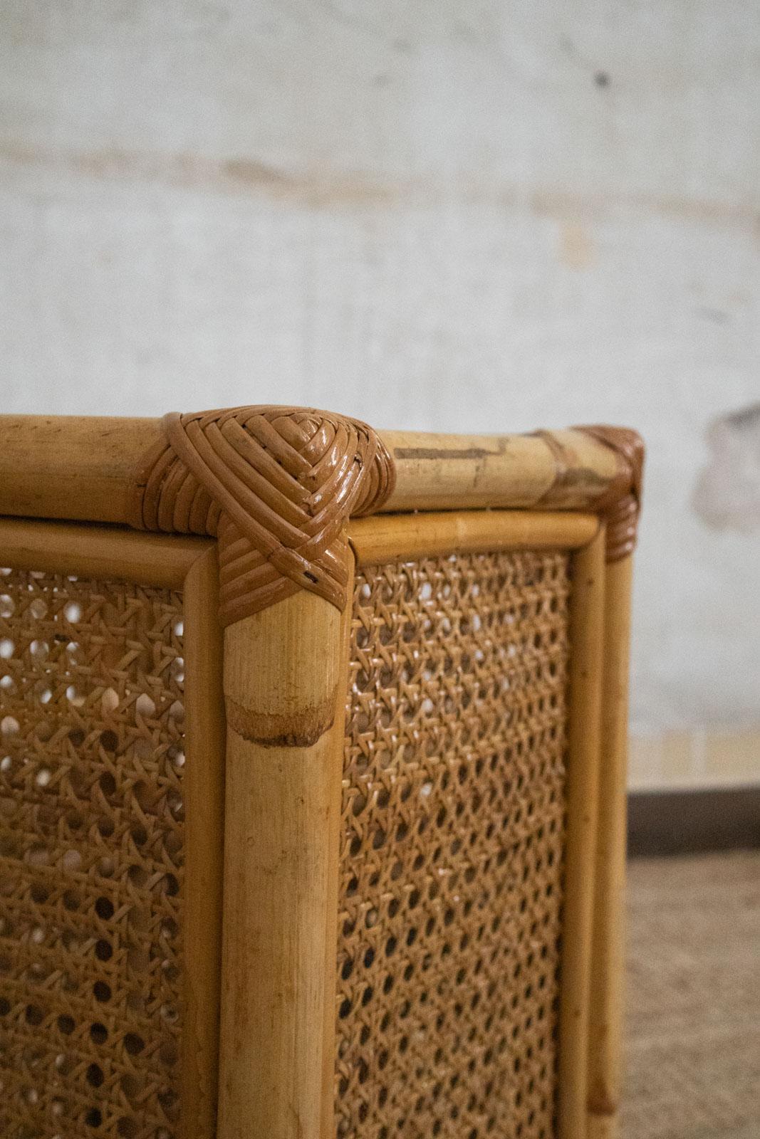 Porte-parapluies en bambou et rotin par Franco Albini - années 1960 Bon état - En vente à Roma, RM