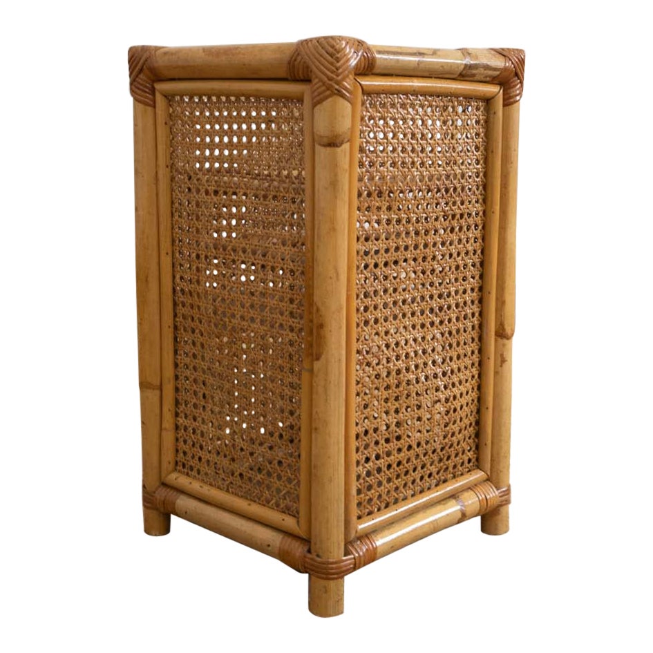Porte-parapluies en bambou et rotin par Franco Albini - années 1960 en vente