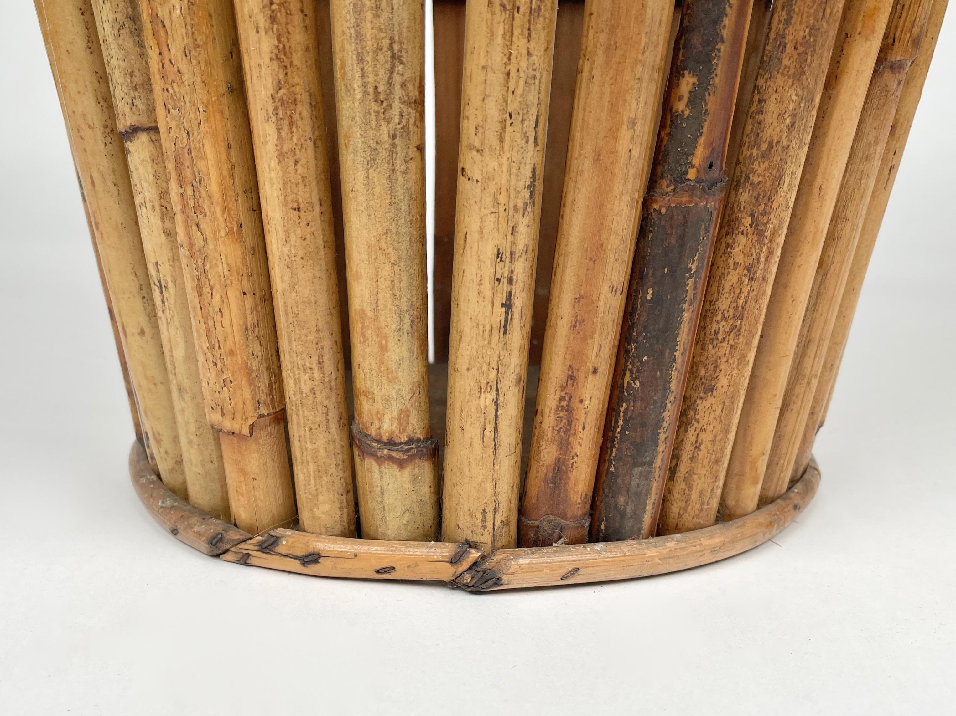 Bamboo and Rattan Umbrella Stand, Italy, 1960s For Sale 3