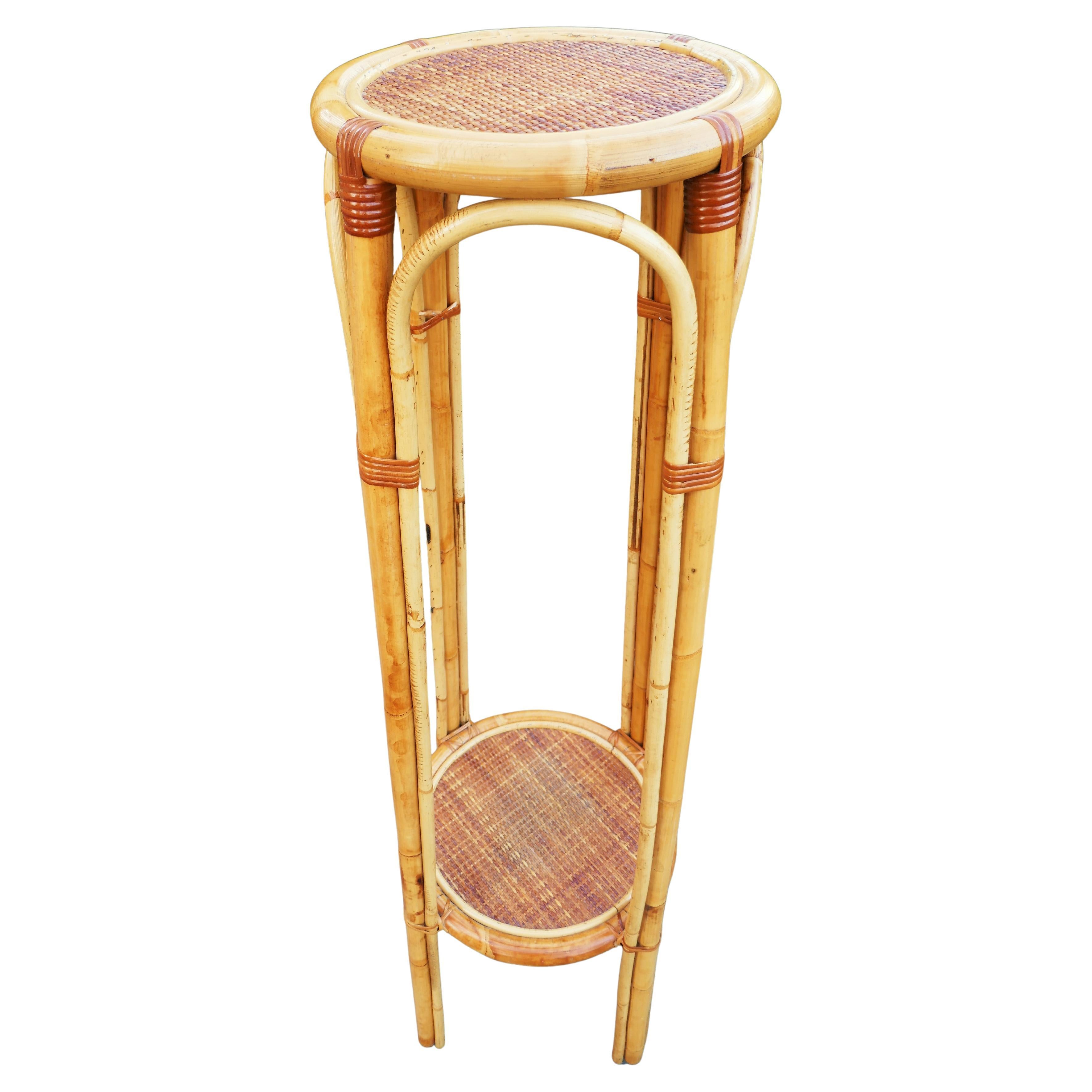 Bamboo and rattan vase stand In condizioni buone in vendita a Lugo, IT