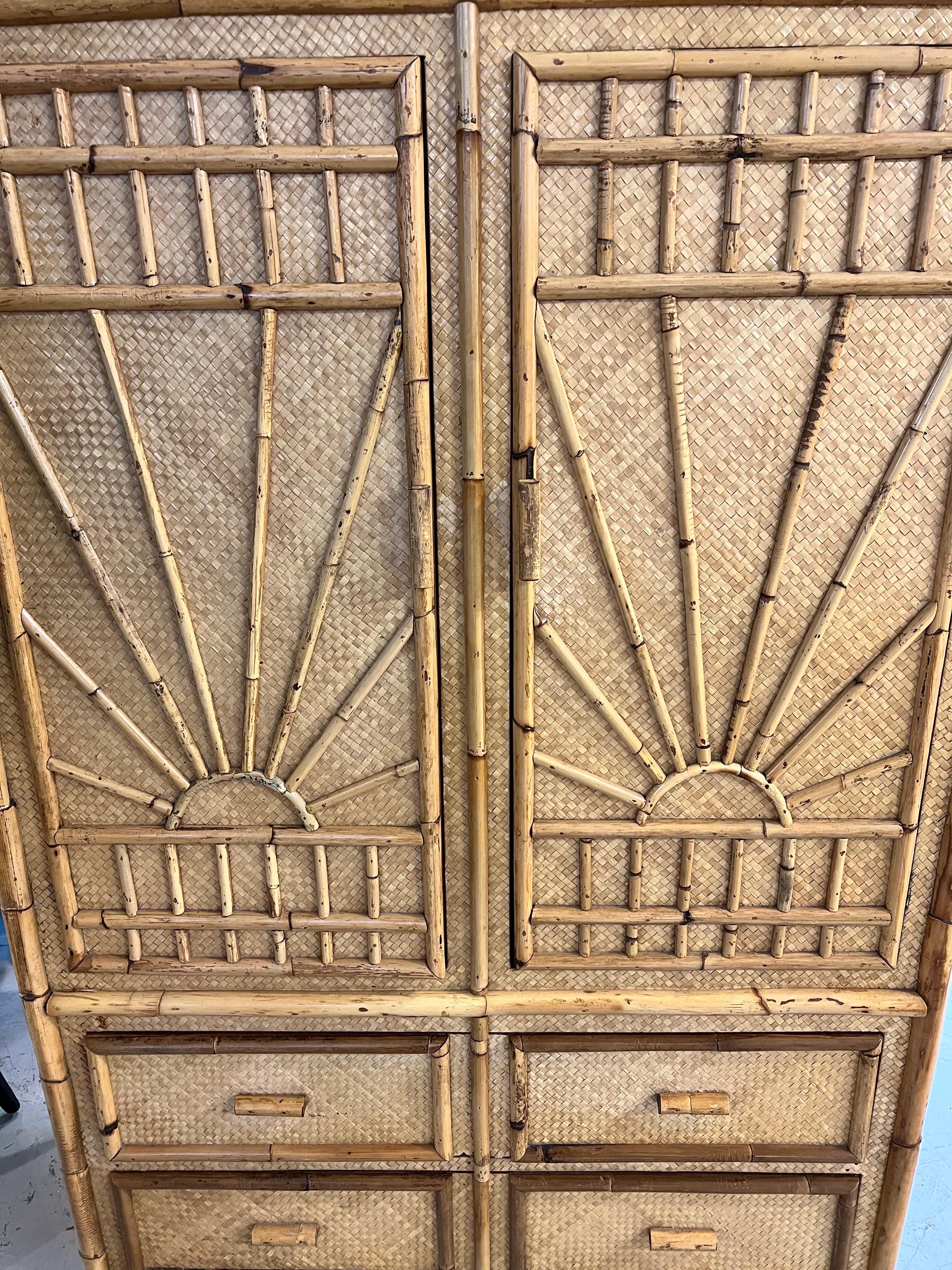 rattan armoire