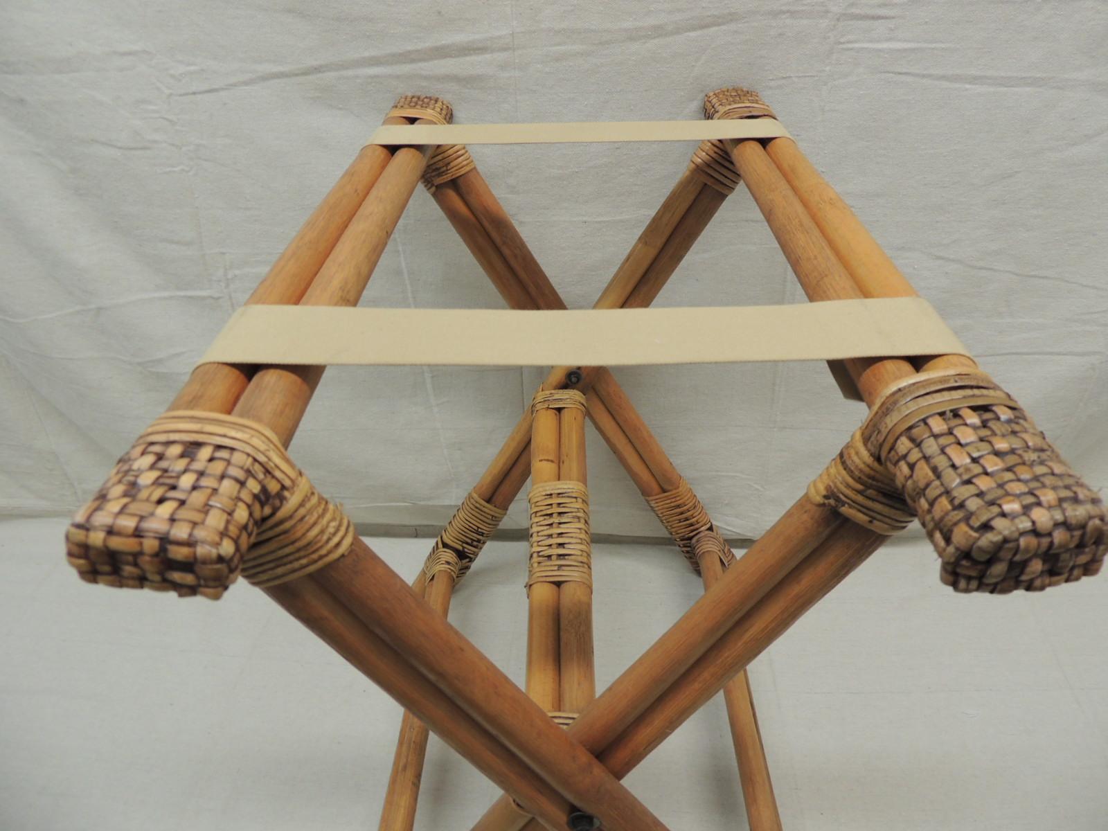 bamboo luggage rack