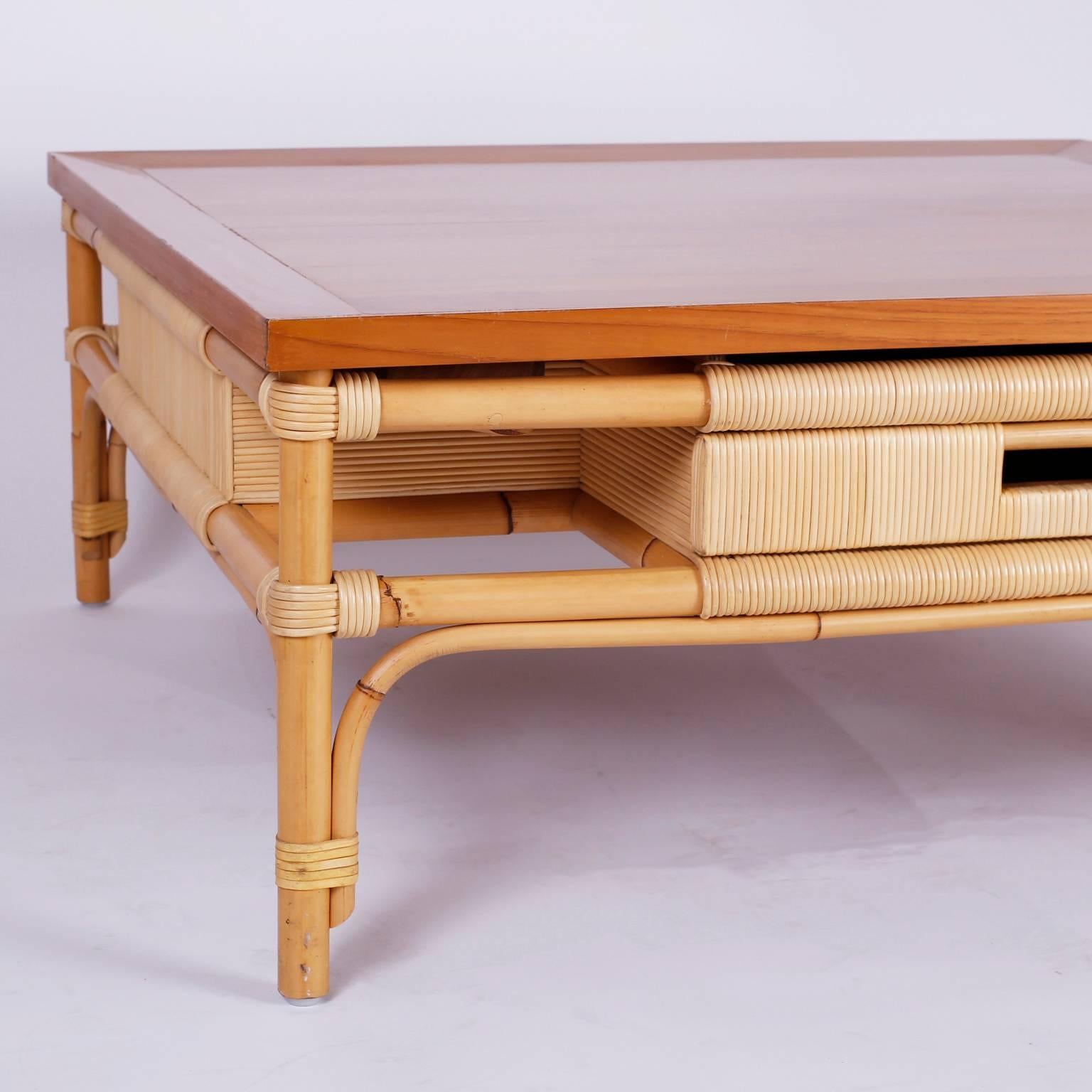 American Bamboo and Reed Coffee Table