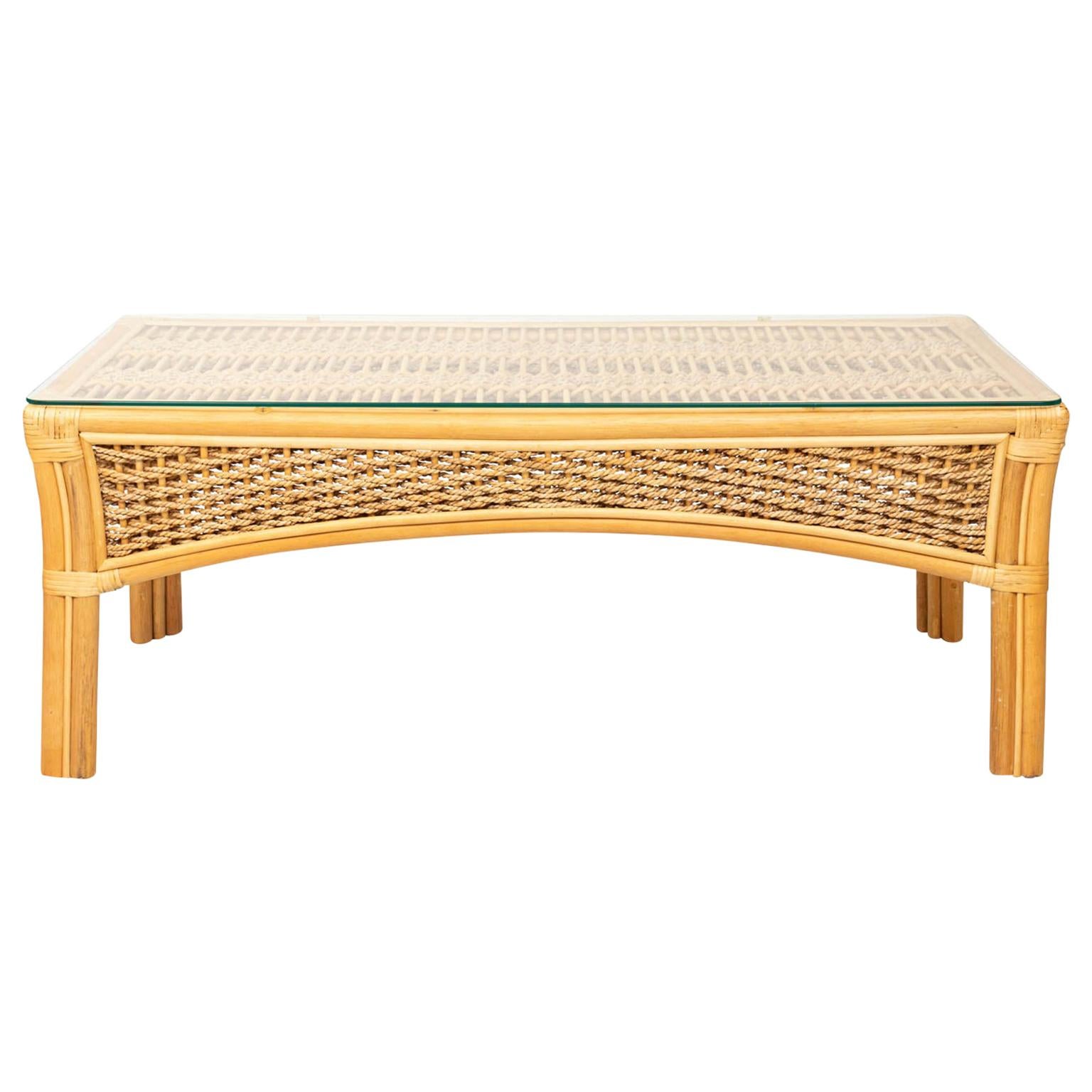 Bamboo and Rope Coffee Table