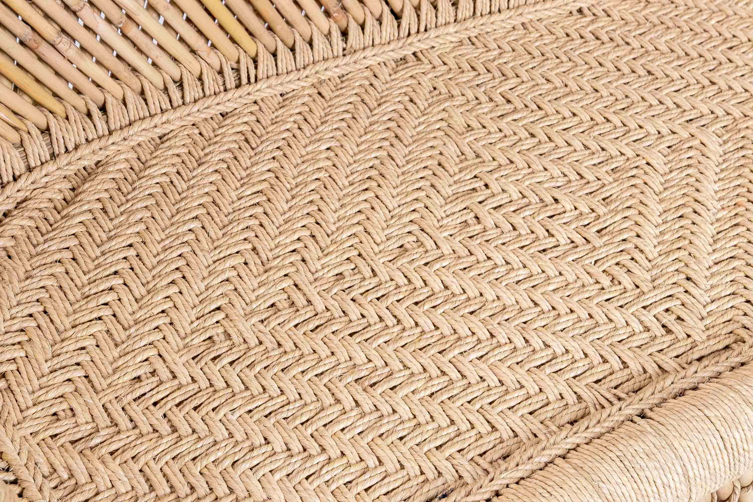  Bamboo and Rope Hand-Stiched  Sofa For Sale 5