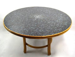 Bamboo and Tile Dining Centre Table after McGuire