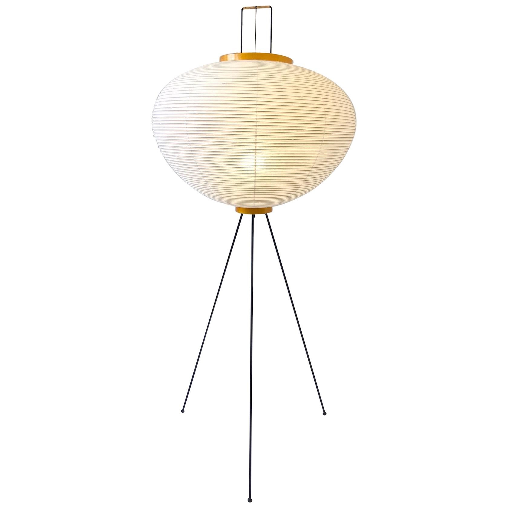 Bamboo and Washi Paper Tripod Floor Lamp by Isamu Noguchi