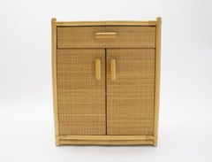 Bamboo and Wicker Commode, 1970s