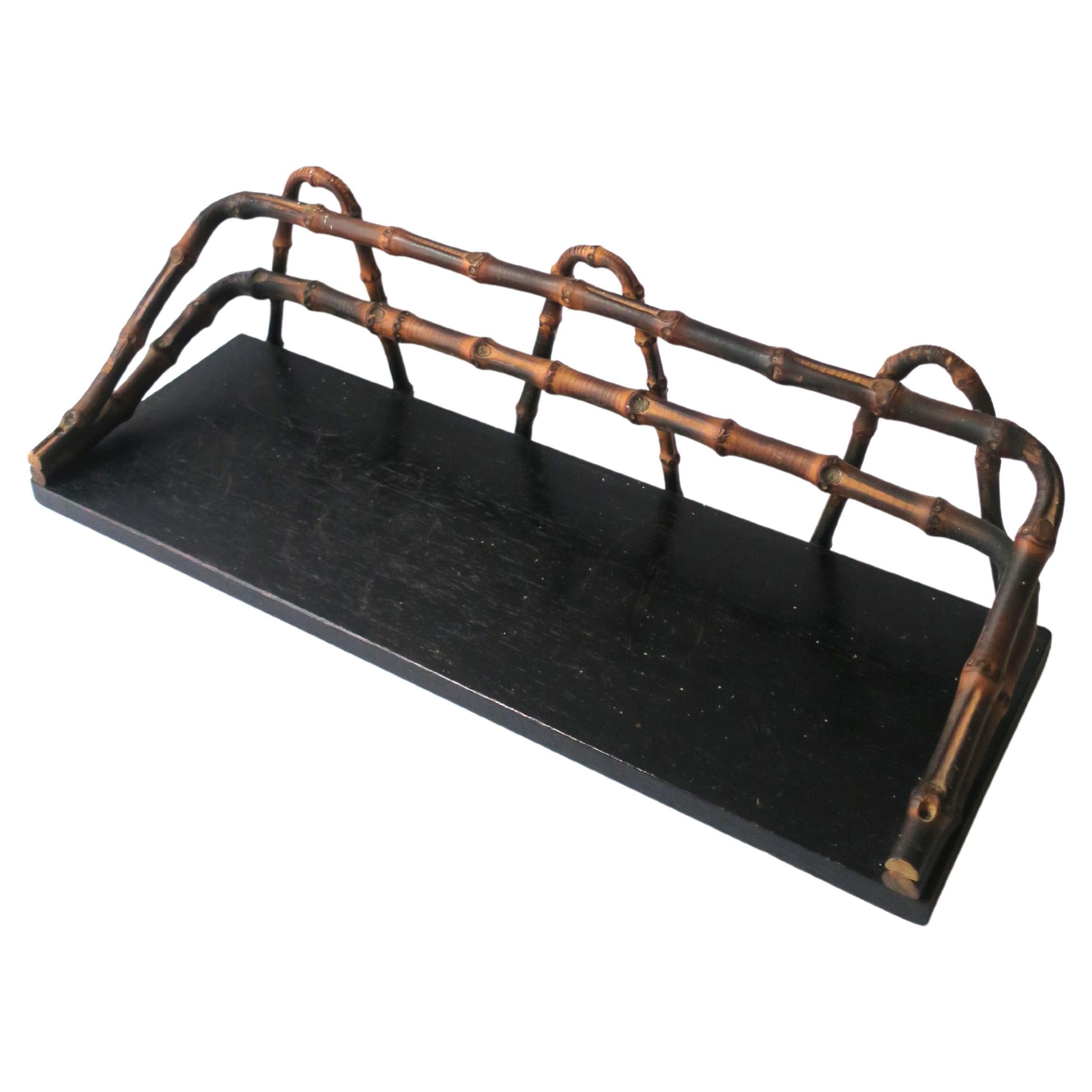 Bamboo Wall Shelf, early 20th century For Sale