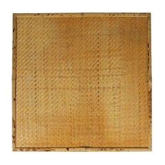 Bamboo and Woven Raffia Vintage Games Table