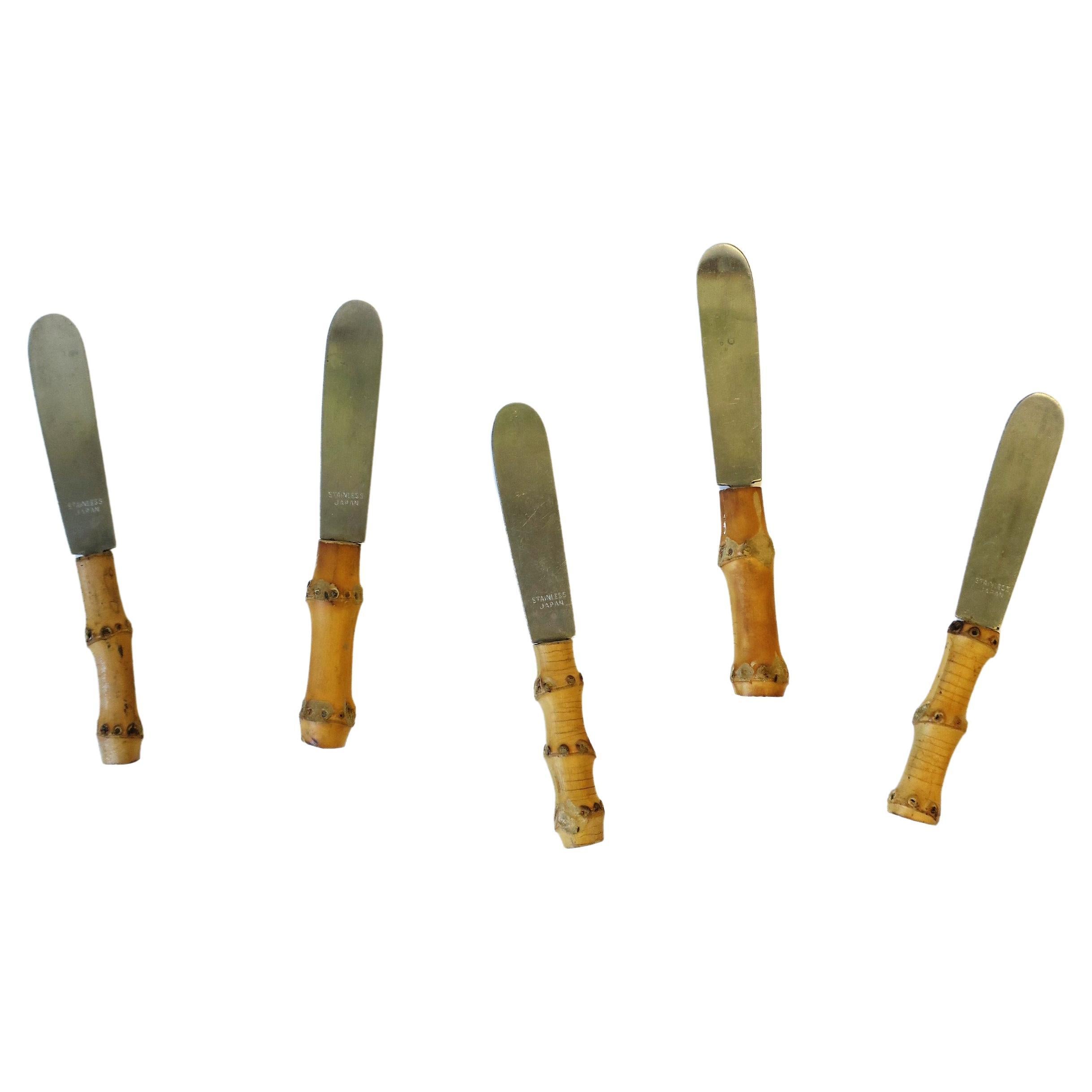 Cuchillos de bambú para untar aperitivos, pequeños