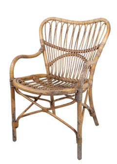 Bamboo Arm Chair im Stil von  Franco Albini, 1950er Jahre