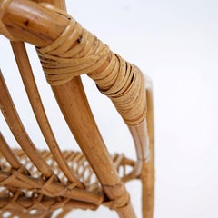 Bamboo Armchair attributed to Tito Agnoli, 1960's